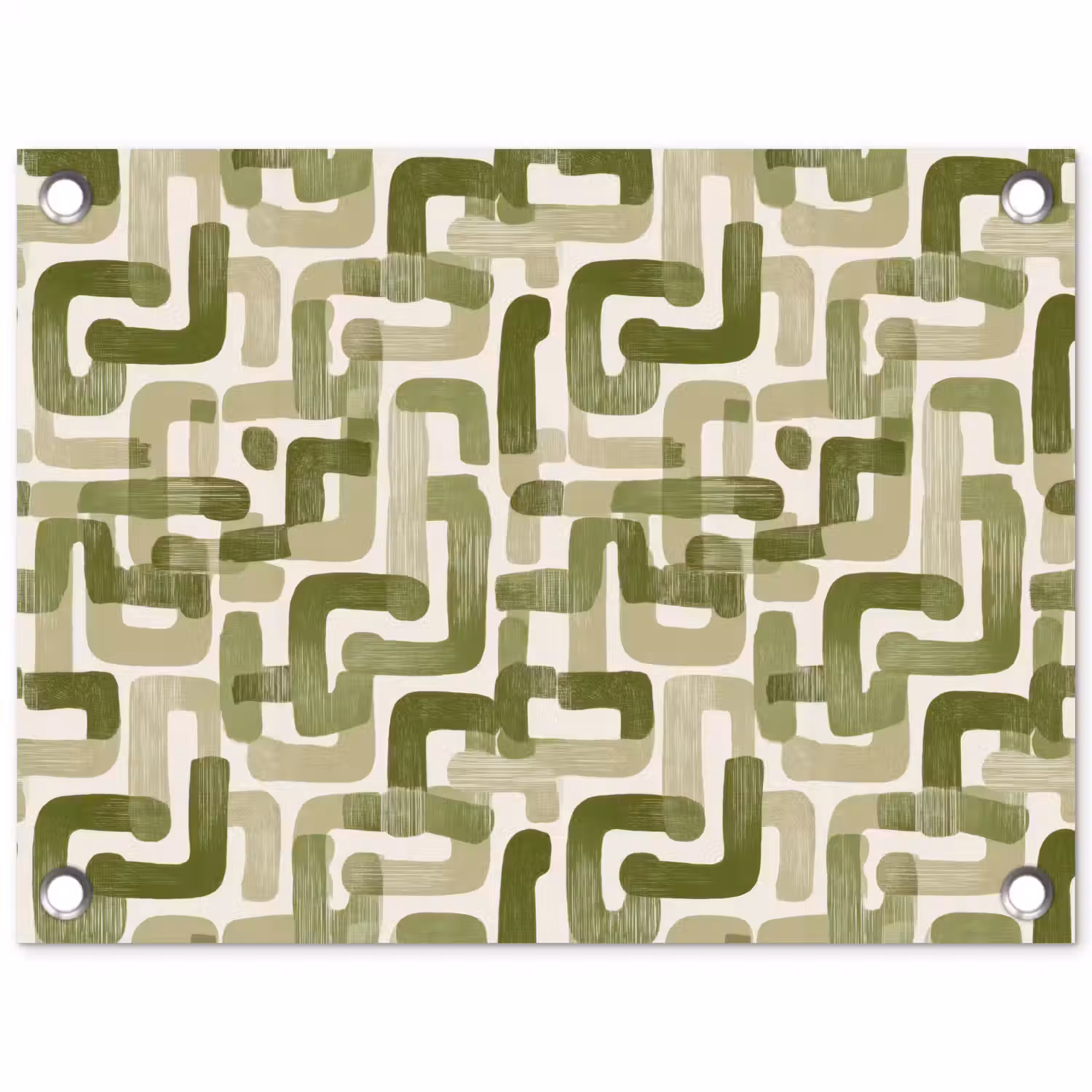 Modern - Grafisch - Groen tuinposter los doek klein 239 -3d