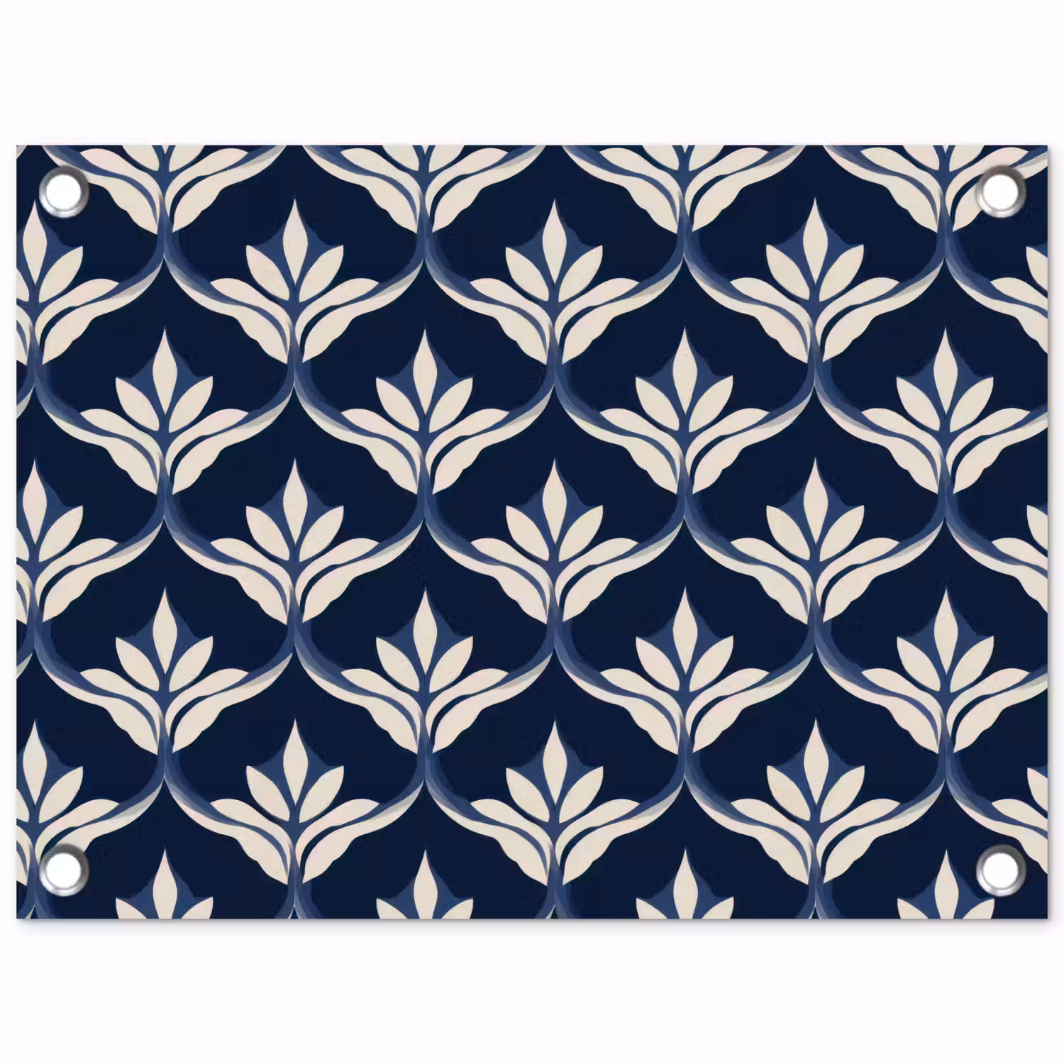 Modern - Ontwerp - Blauw tuinposter los doek klein 239 -3d