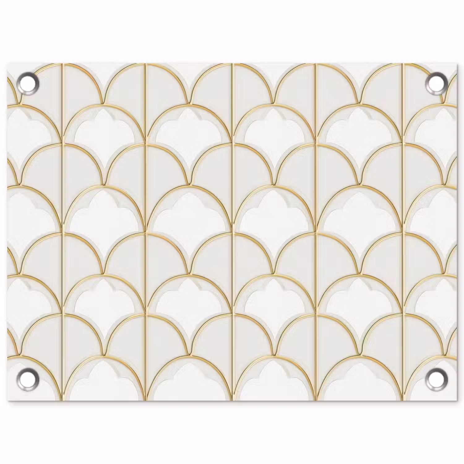 Mozaïek - Bogen - Goud tuinposter los doek klein 239 -3d