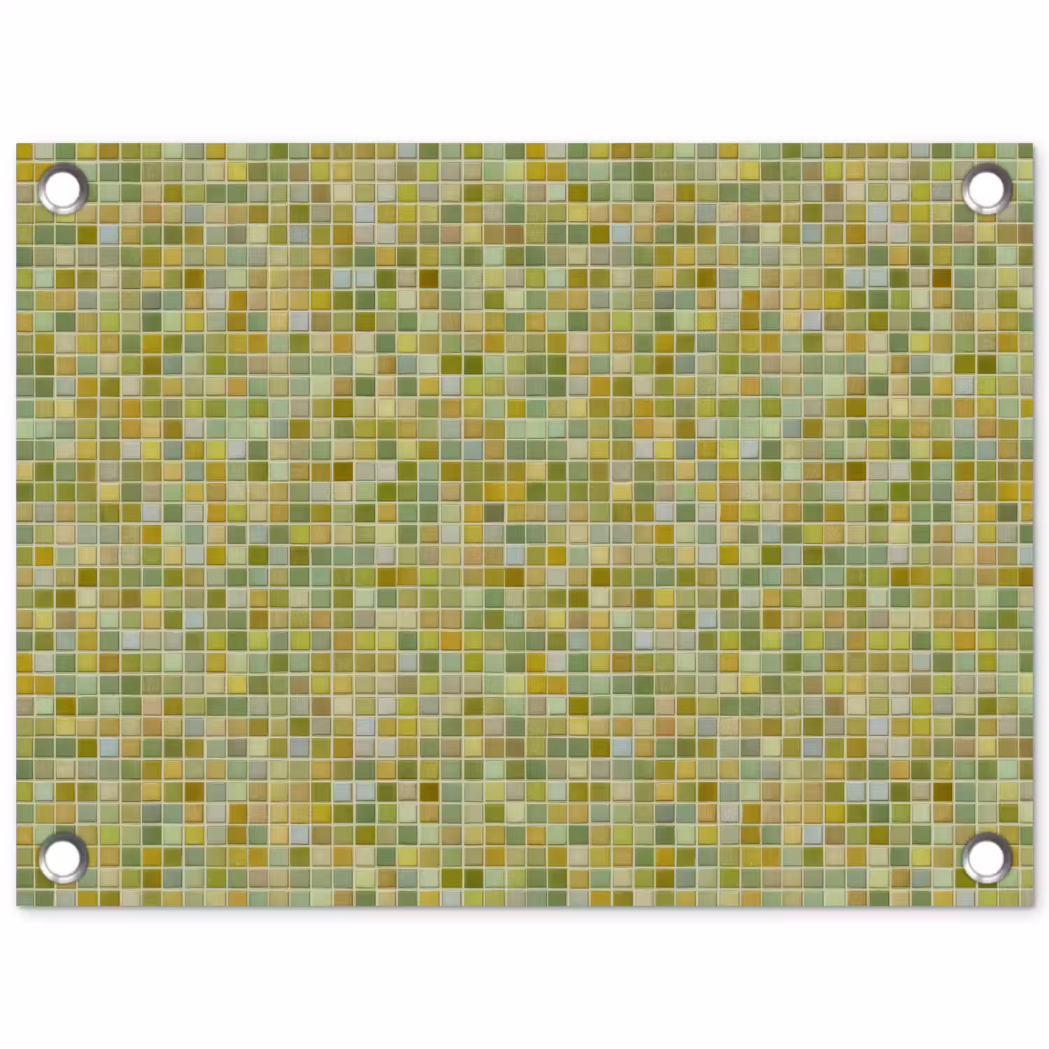 Mozaïek - Patroon - Groen tuinposter los doek klein 239 -3d