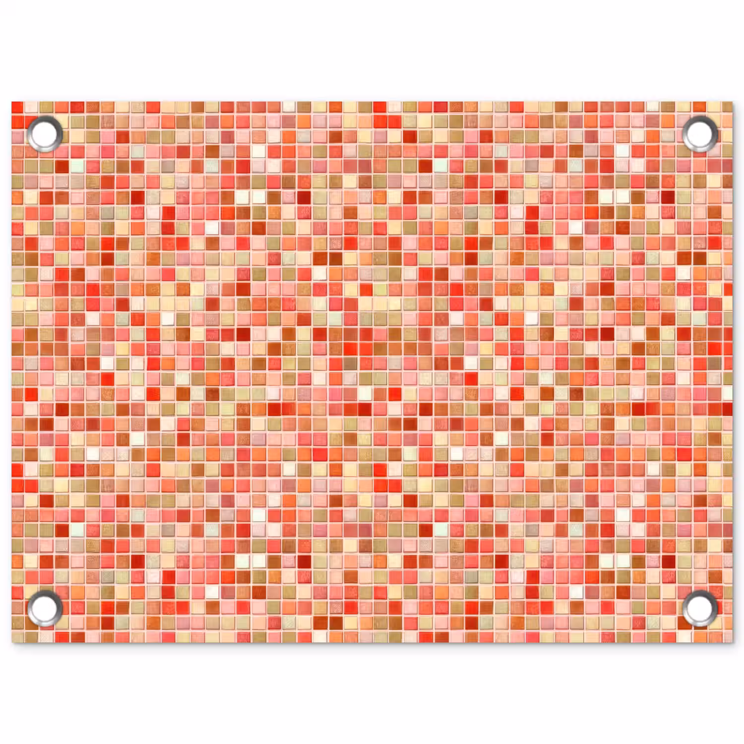 Mozaïek - Tegel - Patroon - Kleurrijk tuinposter los doek klein 239 -3d