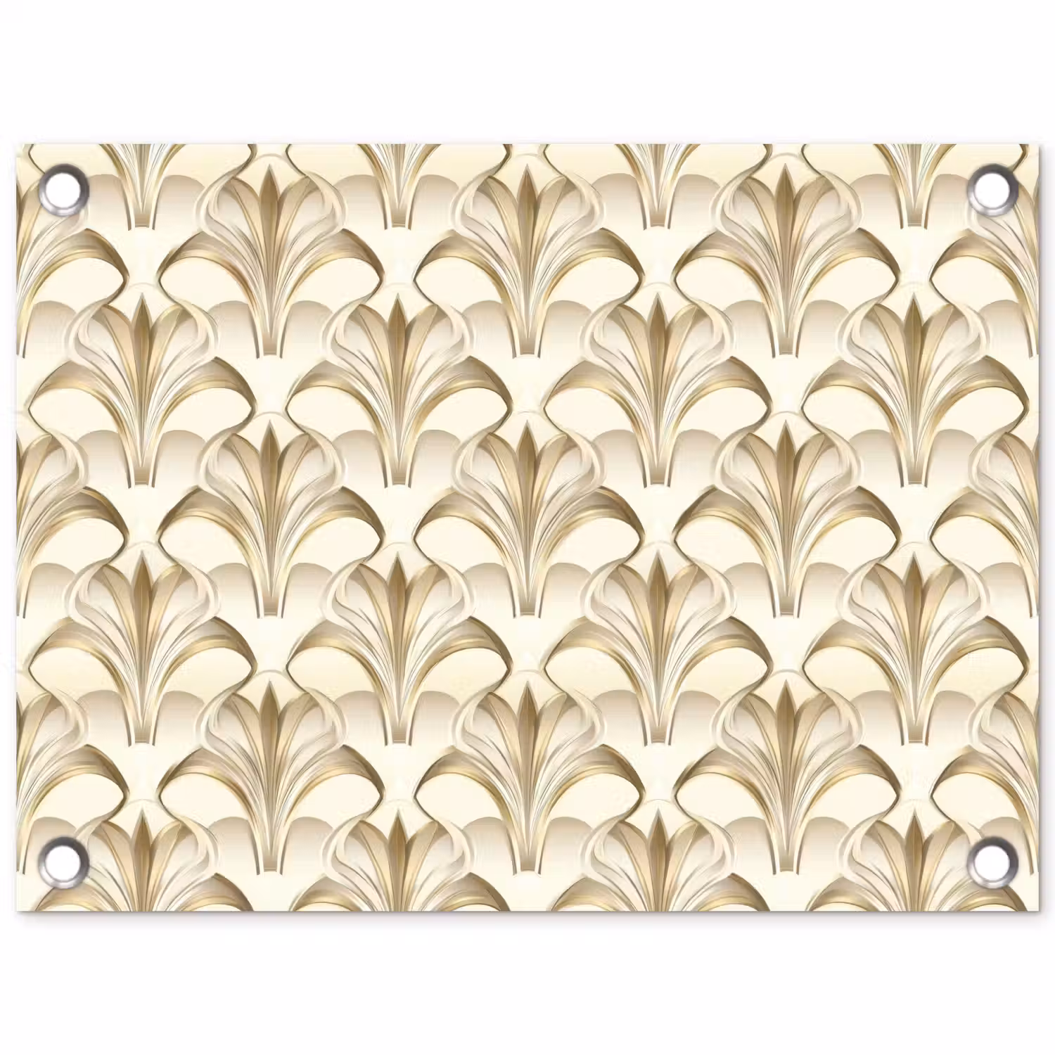 Ornament - Barok - Goud tuinposter los doek klein 239 -3d