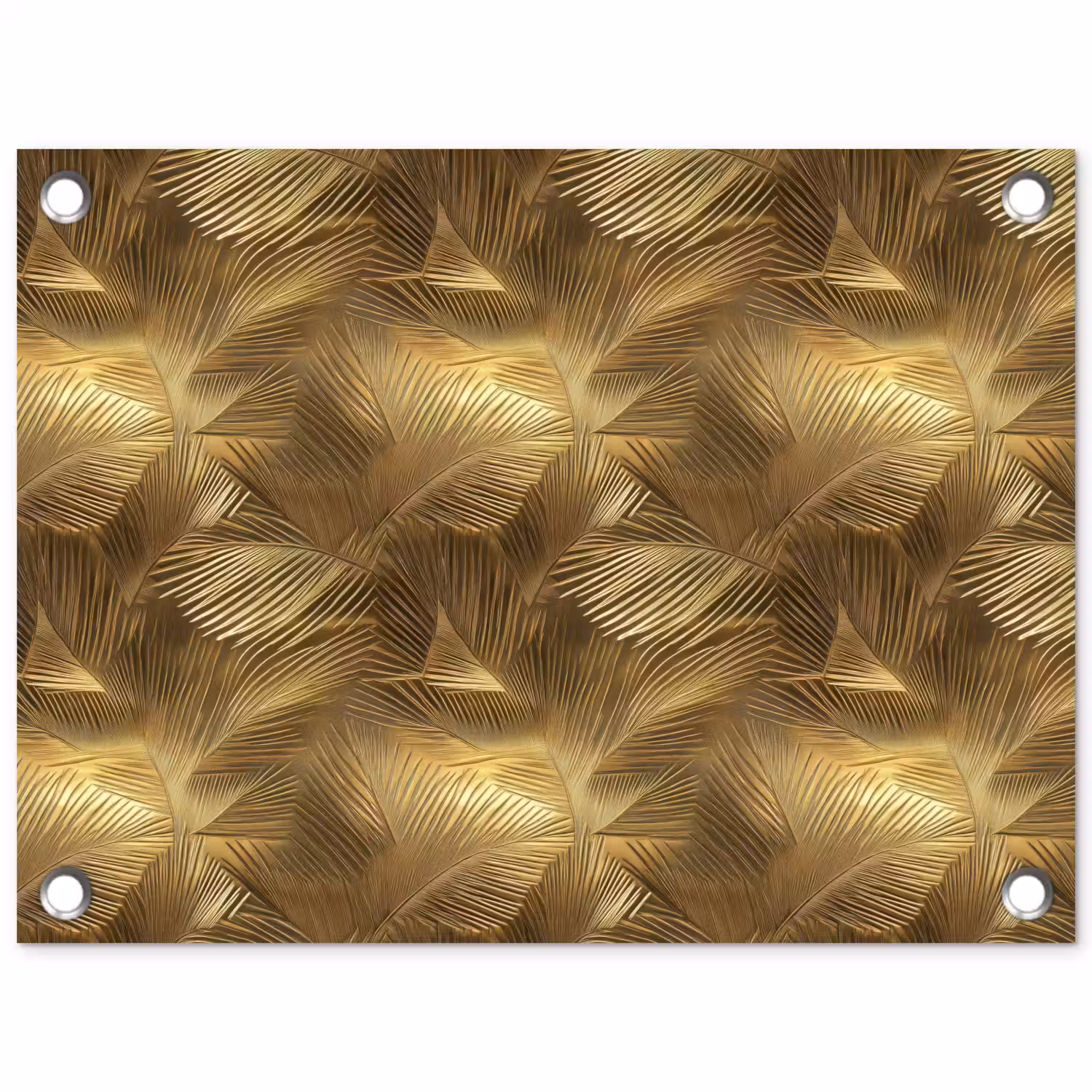 Palm - Waaier - Goud tuinposter los doek klein 239 -3d