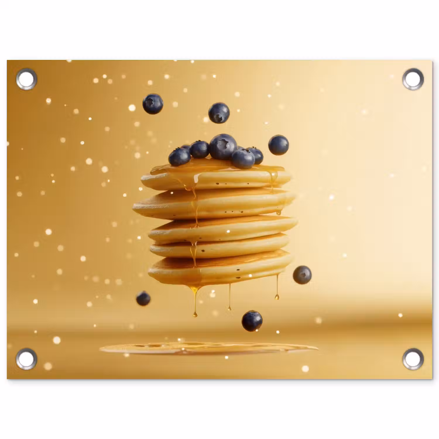 Pannenkoeken - Eten - Honing - Geel tuinposter los doek klein -3d