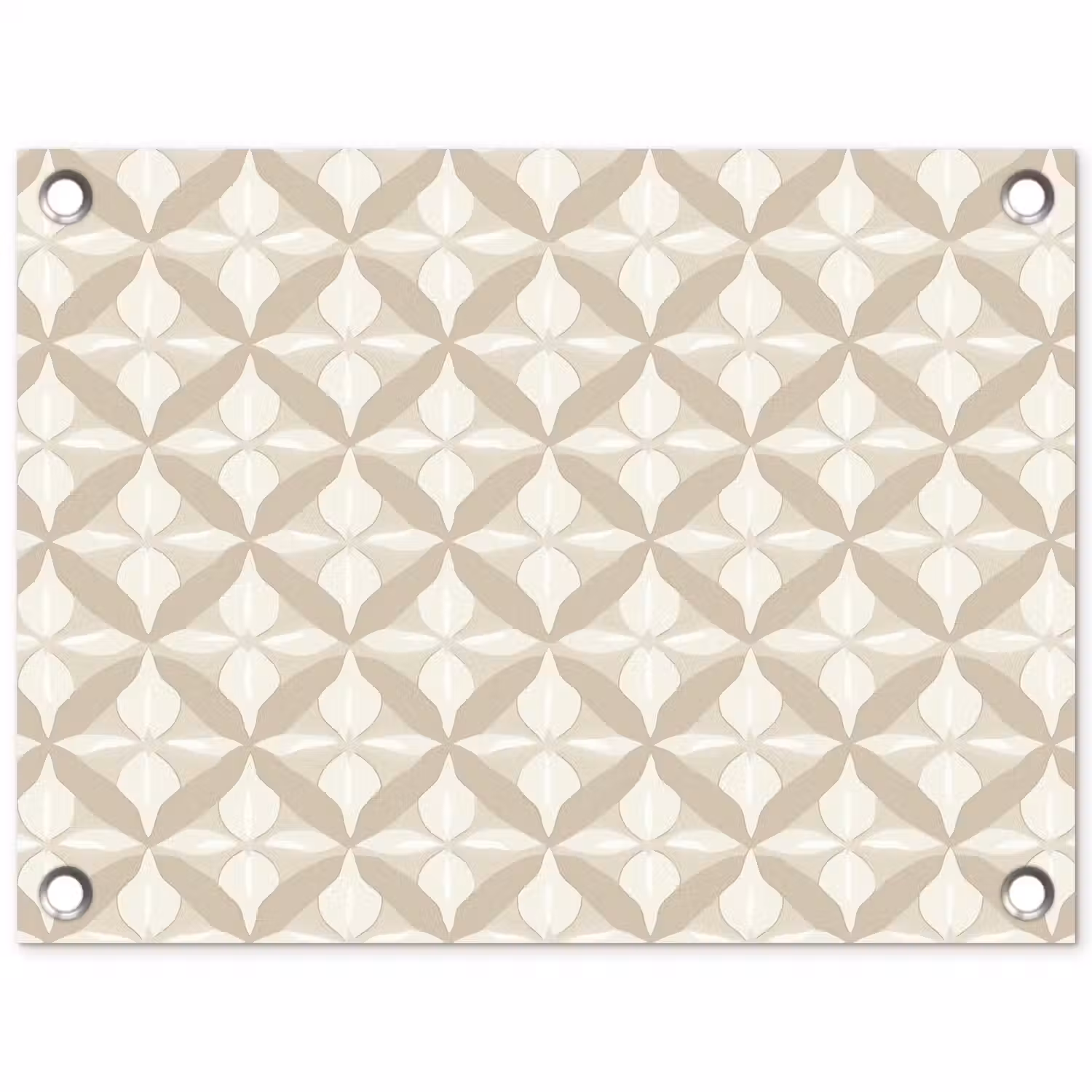 Patroon - Klassiek - Beige tuinposter los doek klein 239 -3d