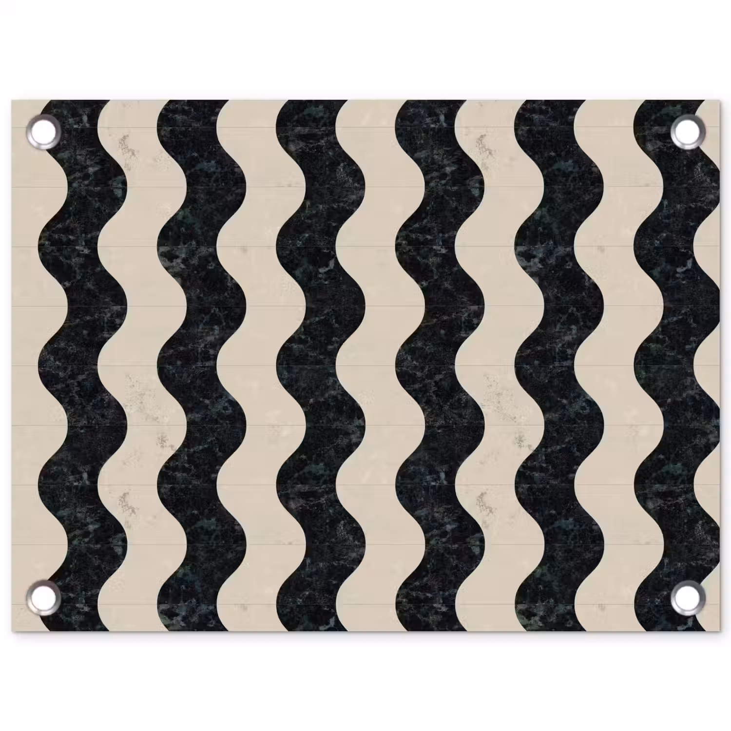Patroon - Marmer - Groen - Cremé tuinposter los doek klein 239 -3d