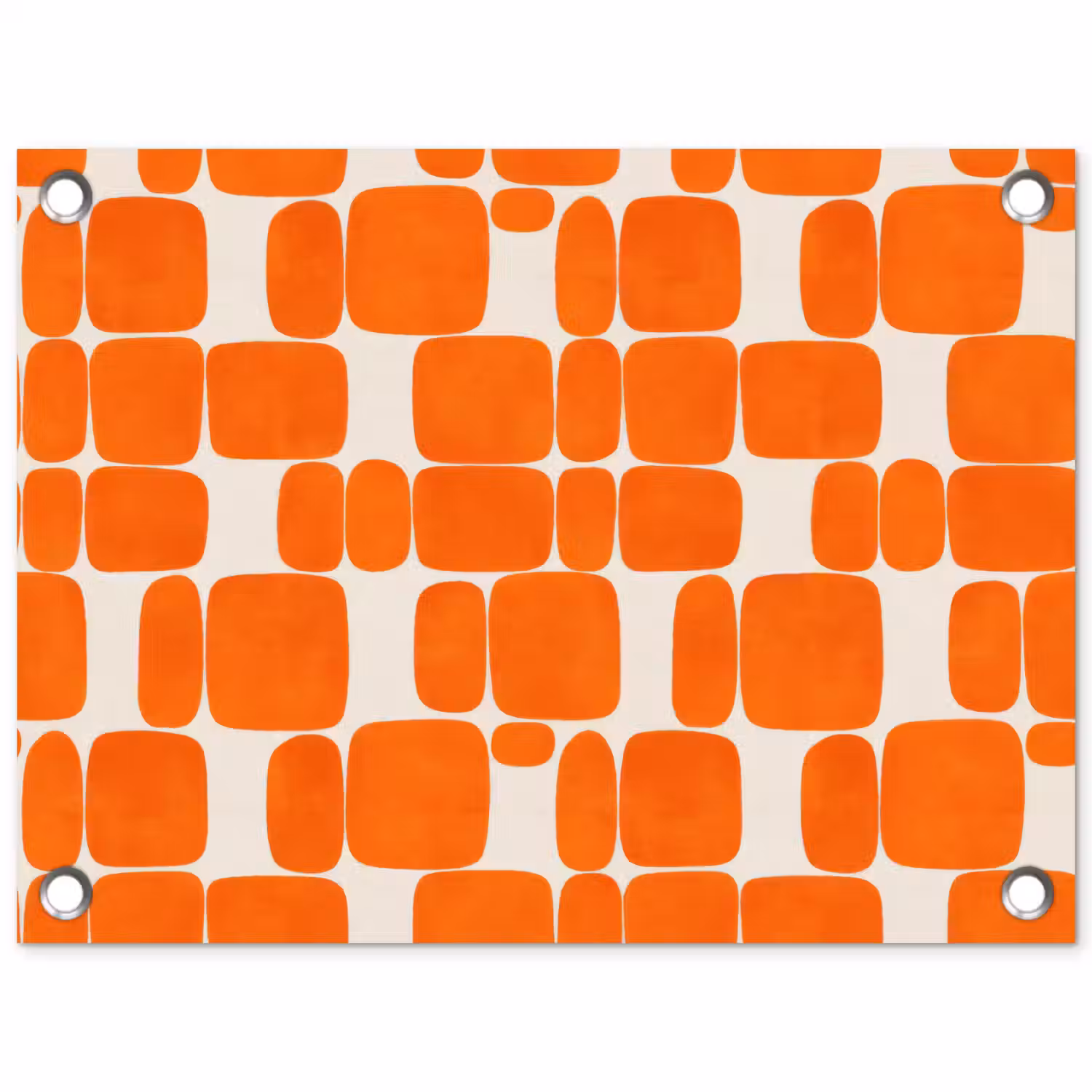 Patroon - Retro - Oranje tuinposter los doek klein 239 -3d