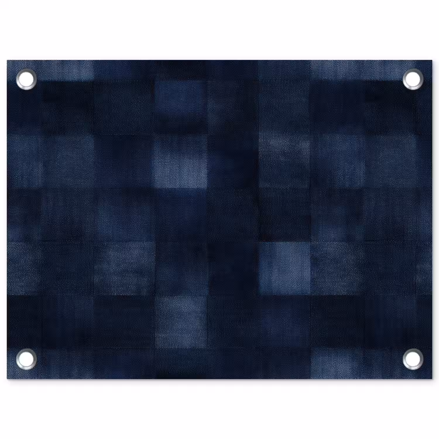 Patroon - Ruit - Marineblauw tuinposter los doek klein 239 -3d
