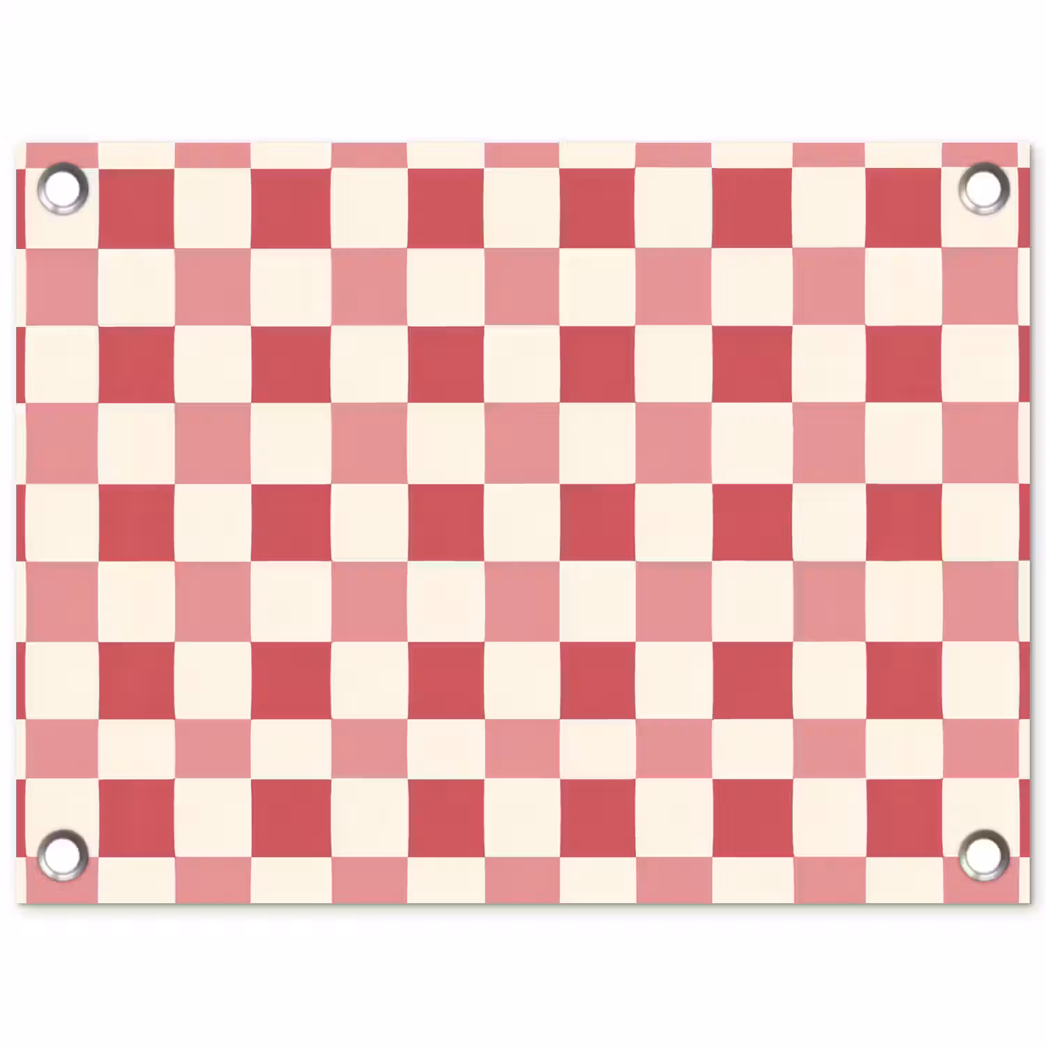 Patroon - Schaak - Roze tuinposter los doek klein 239 -3d