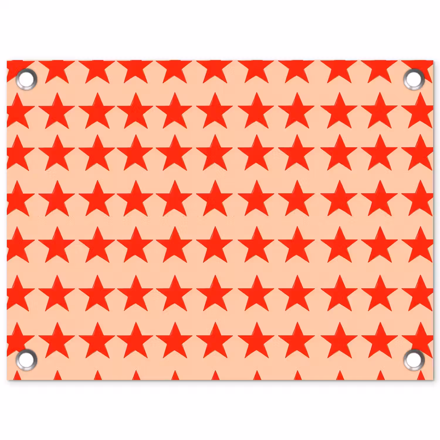 Patroon - Sterren - Rood tuinposter los doek klein 239 -3d