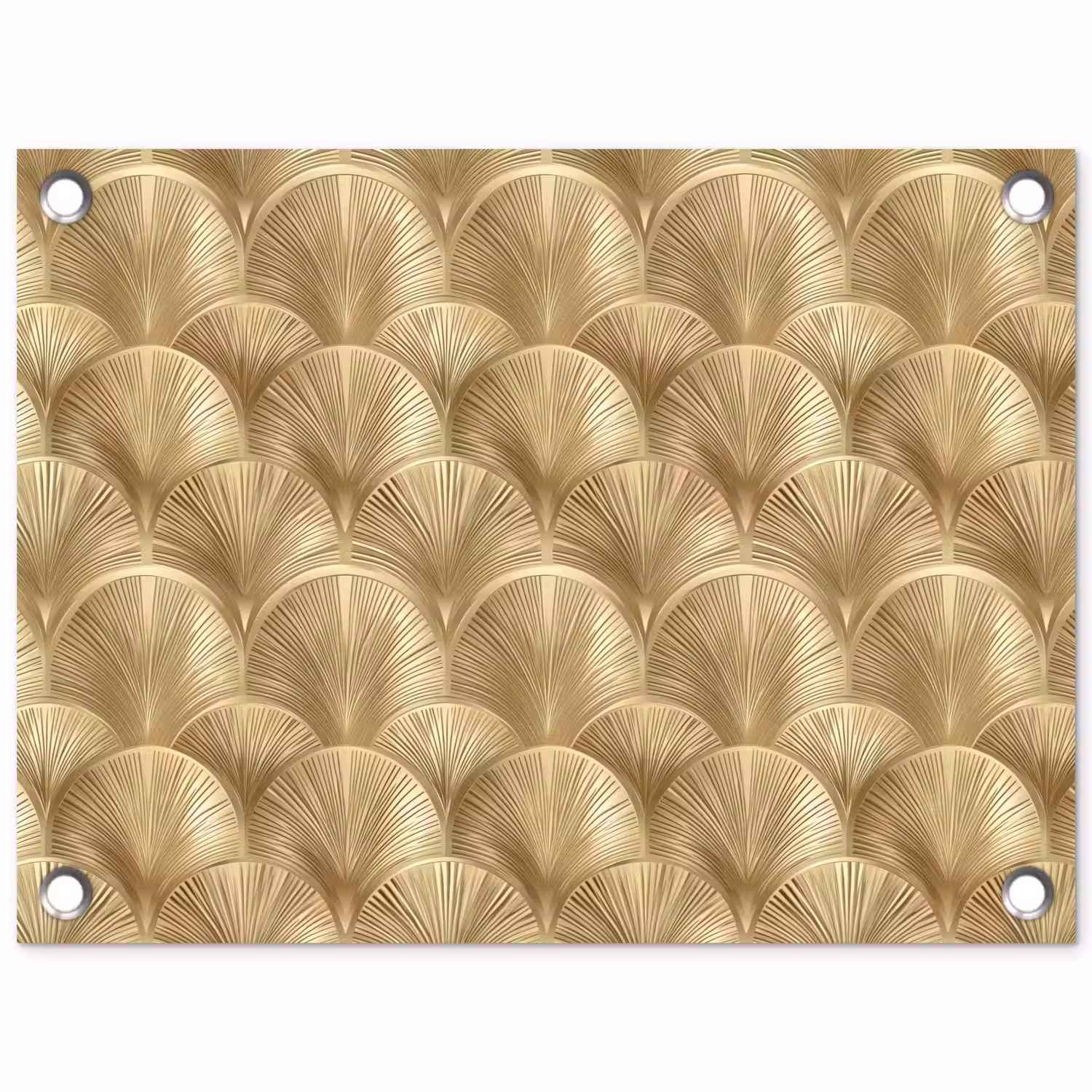 Patroon - Waaier - Goud tuinposter los doek klein 239 -3d