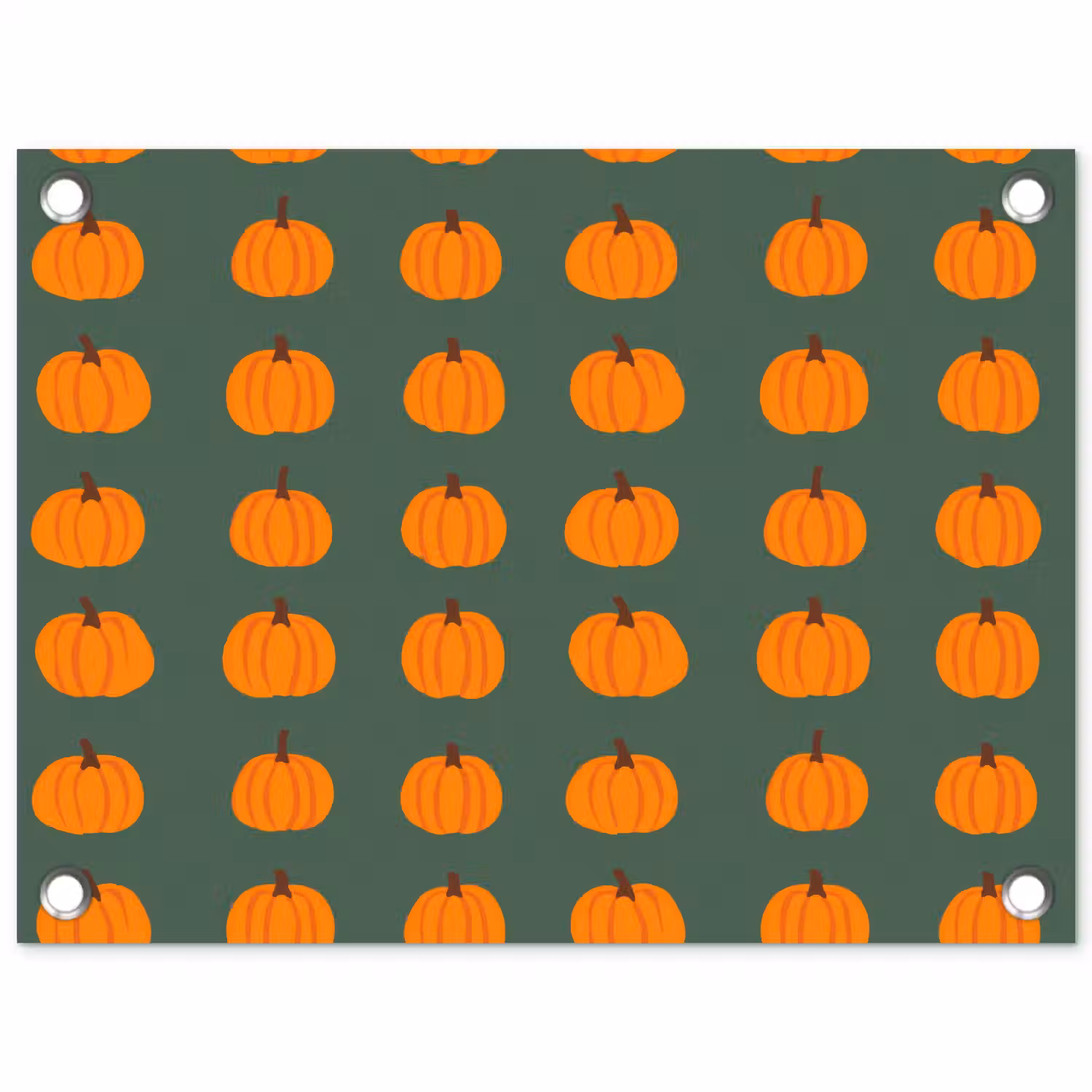 Pompoen - Patroon - Oranje tuinposter los doek klein 239 -3d