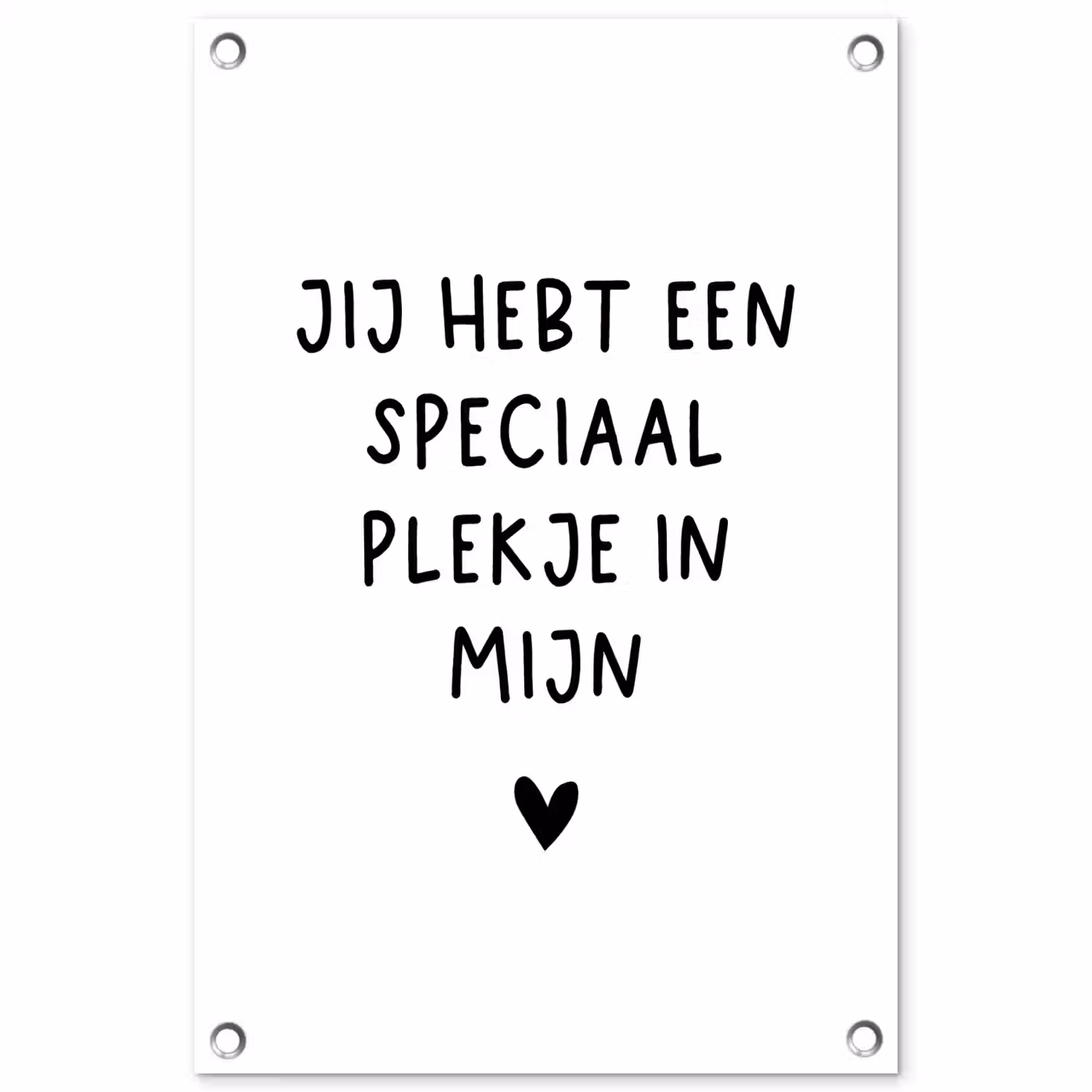 Quotes - Een speciaal plekje in mijn hart - Spreuken tuinposter los doek klein -3d