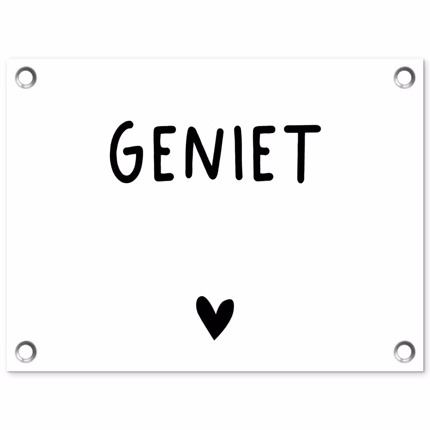 Quotes - Geniet - Spreuken tuinposter los doek klein -3d
