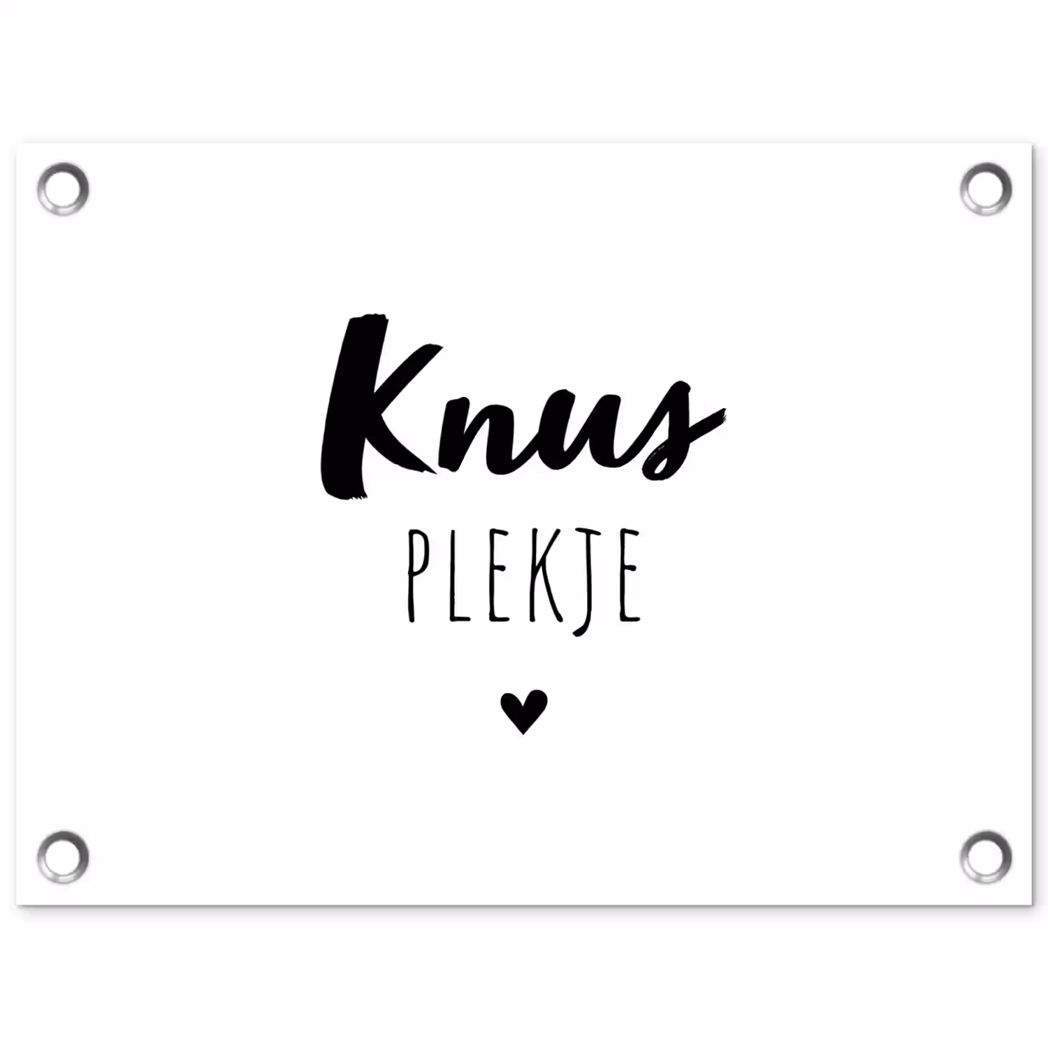 Quotes - Knus plekje - Tuin - Tekst tuinposter los doek klein -3d