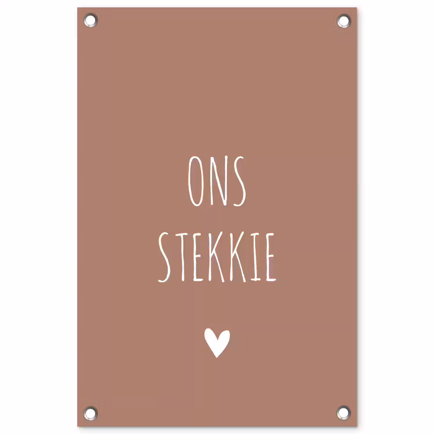 Quotes - Ons stekkie - Spreuken tuinposter los doek klein -3d