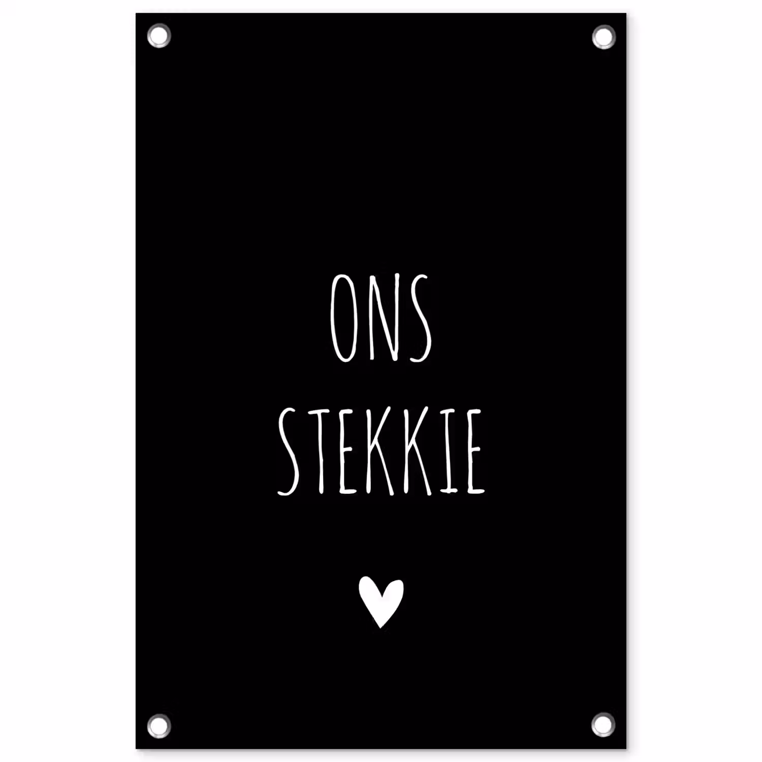 Quotes - Ons stekkie - Spreuken tuinposter los doek klein -3d