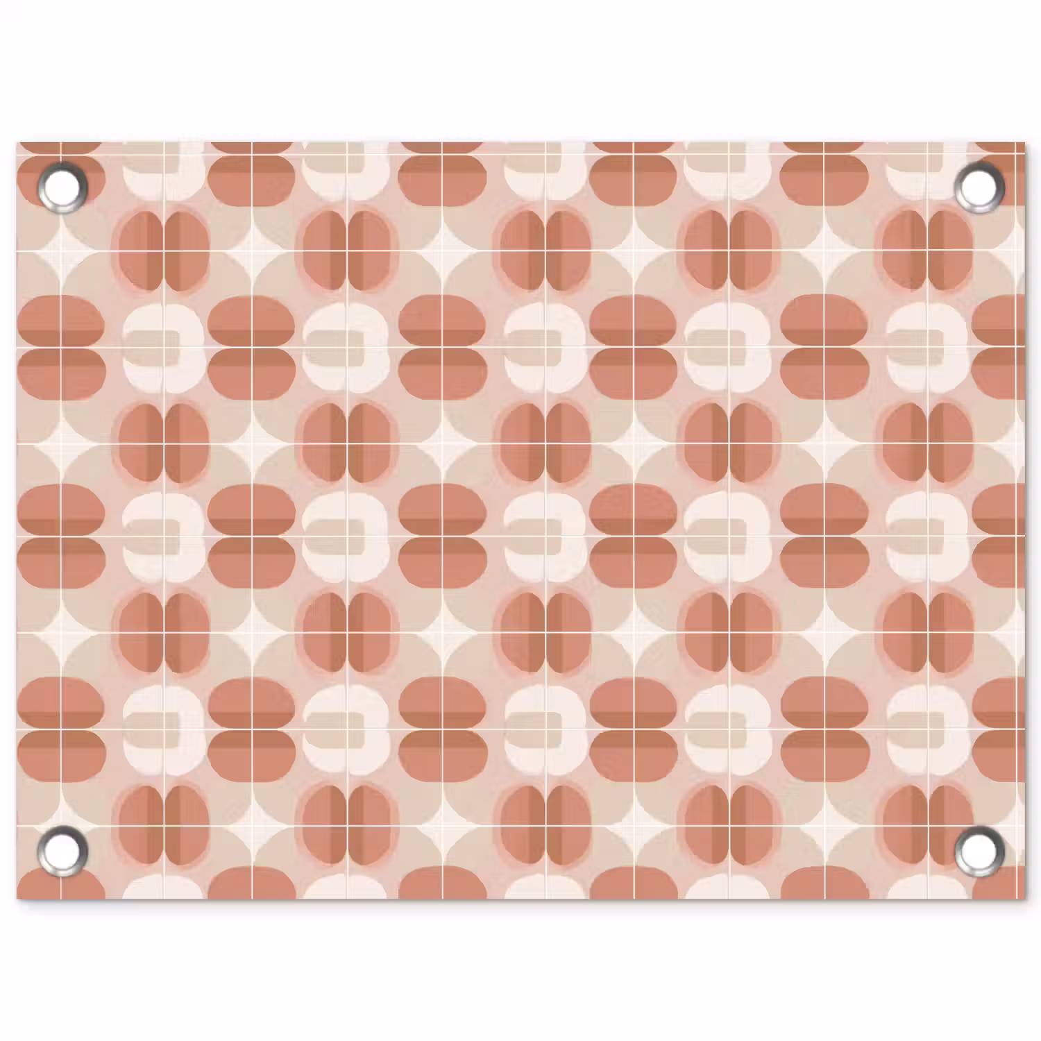 Retro - Klassiek - Roze tuinposter los doek klein 239 -3d