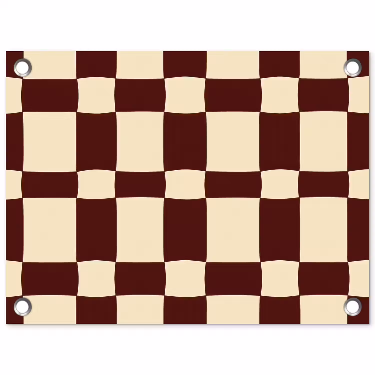 Retro - Patroon - Bruin tuinposter los doek klein 239 -3d