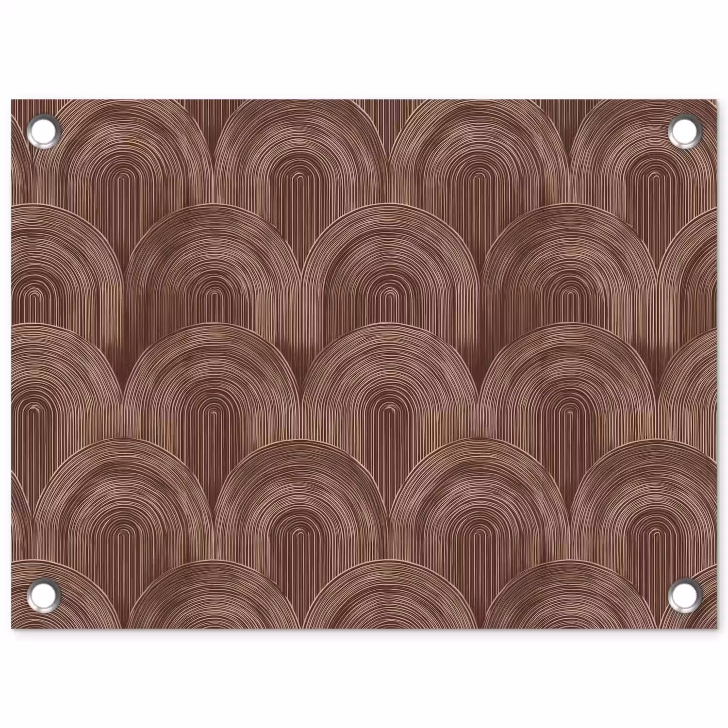 Ritmisch - Effect - Bruin tuinposter los doek klein 239 -3d