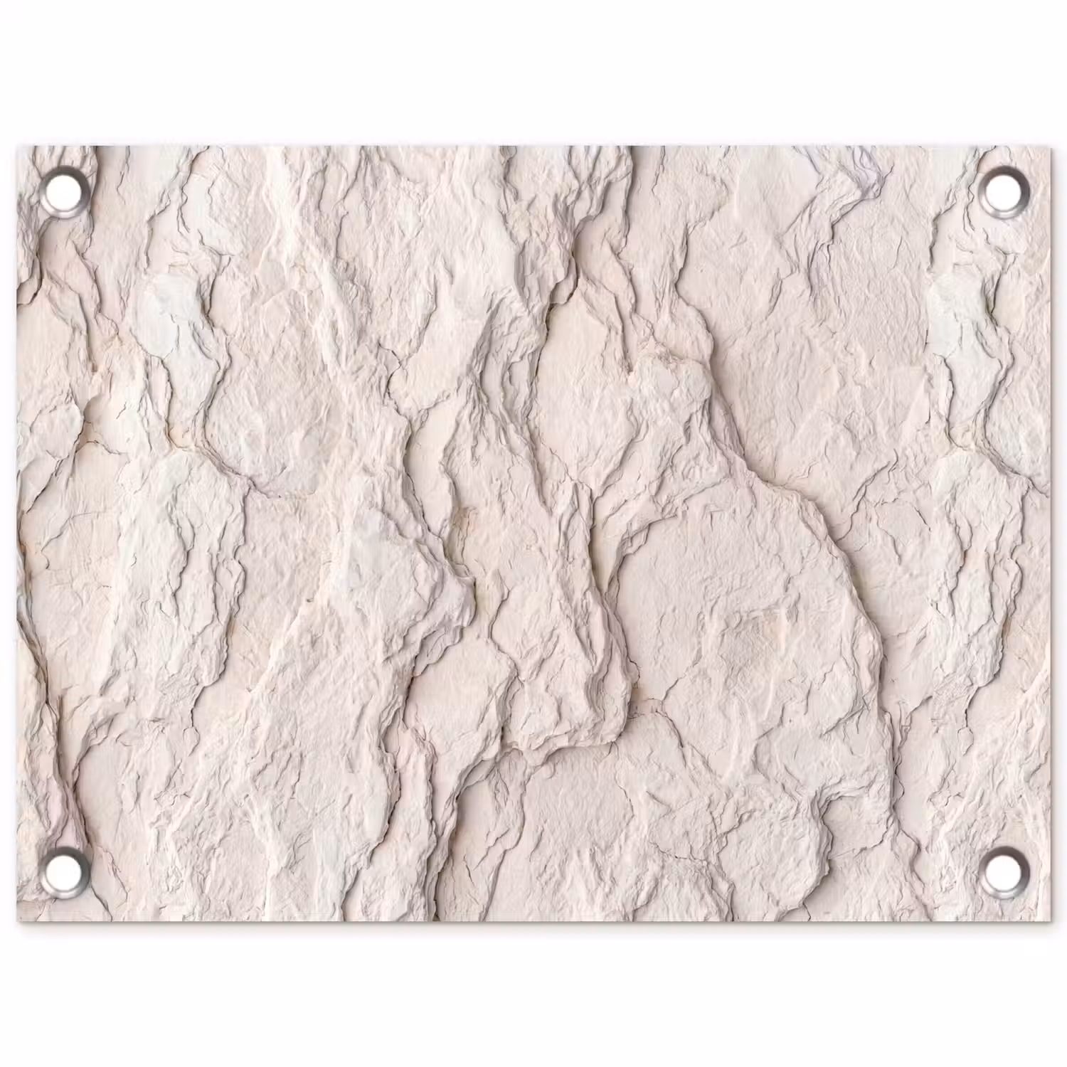 Rots - Structuur - Natuur - Beige - Abstract tuinposter los doek klein -3d
