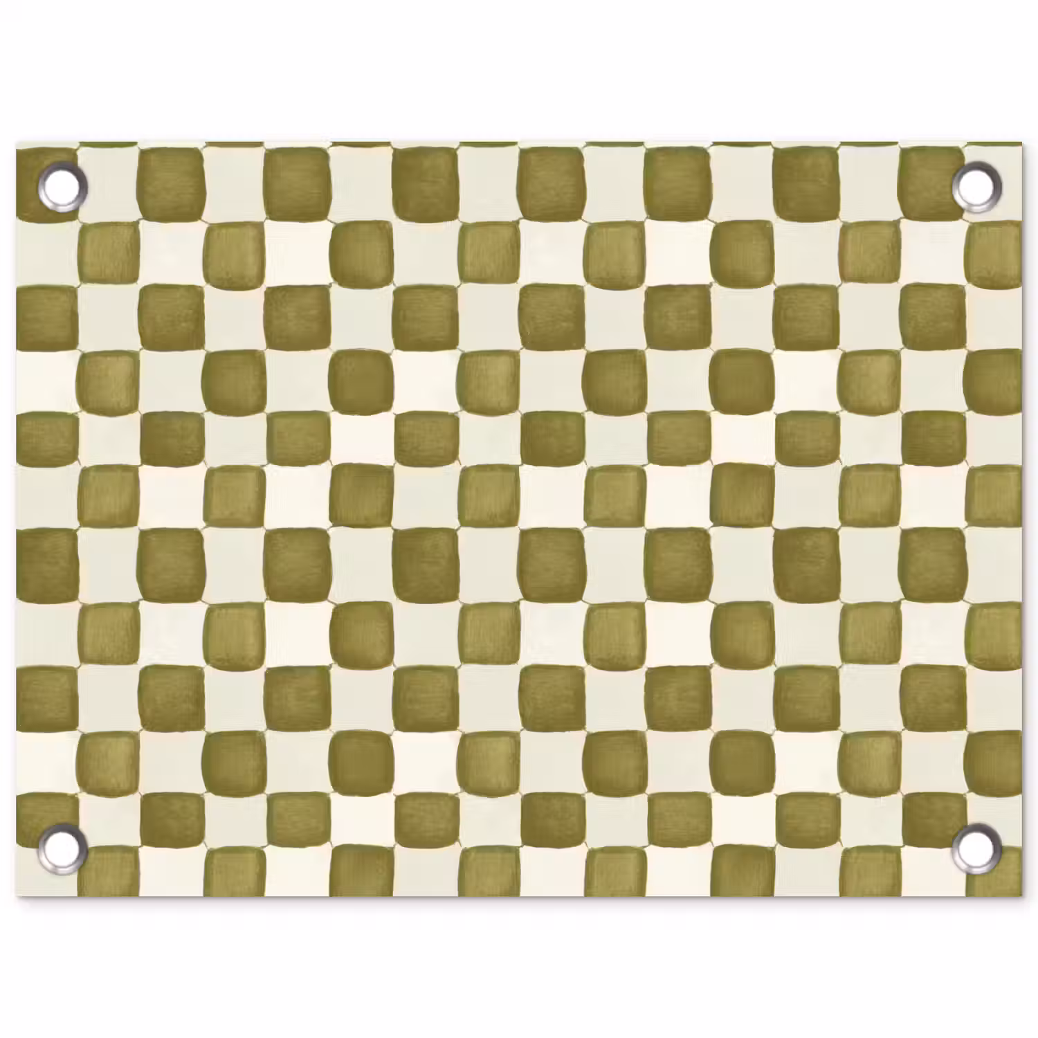 Schaak - Patroon - Groen tuinposter los doek klein 239 -3d