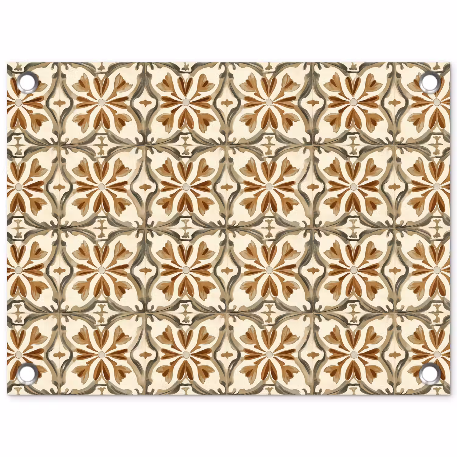 Siertegel - Patroon - Bruin tuinposter los doek klein 239 -3d