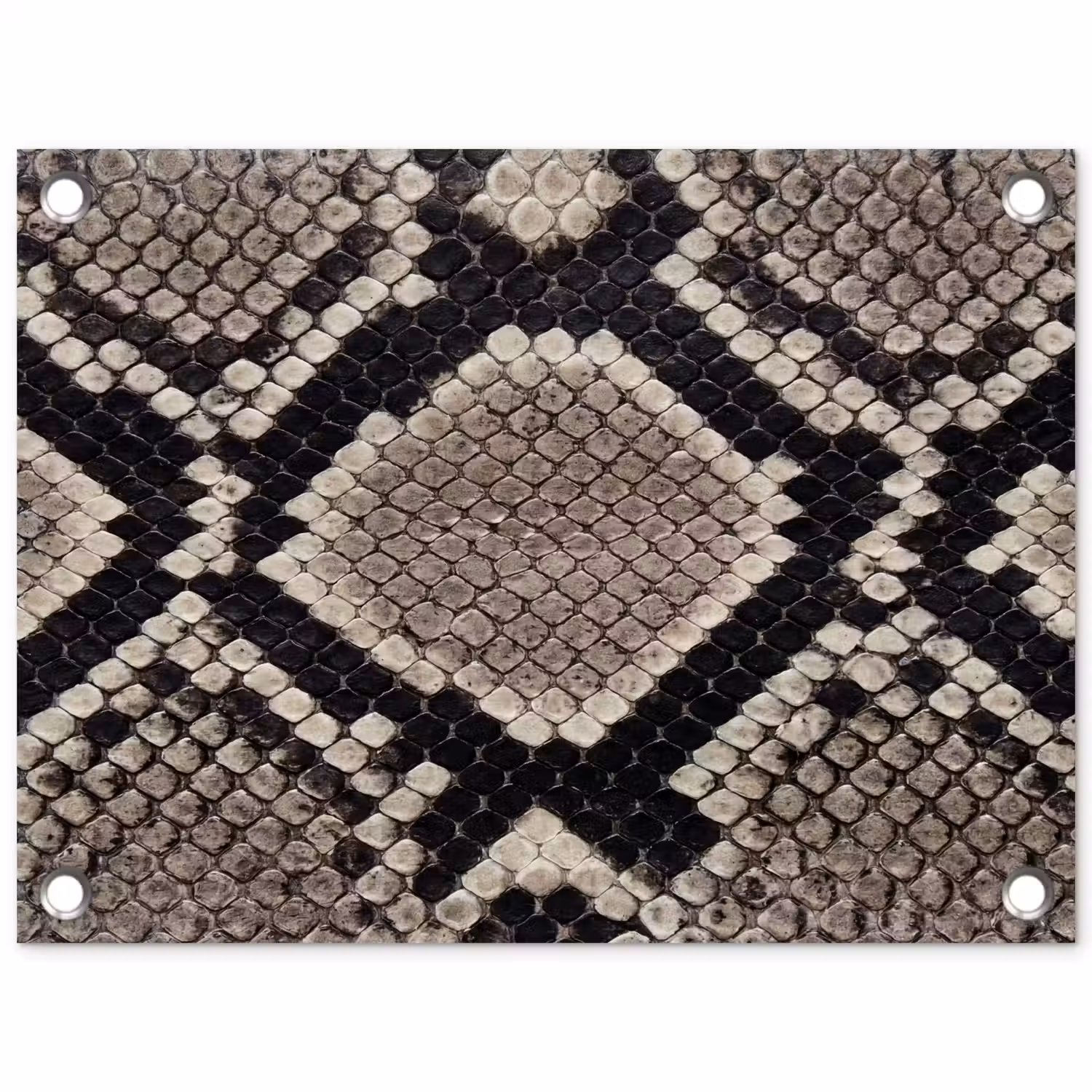 Slangenleer - Patroon - Beige tuinposter los doek klein -3d