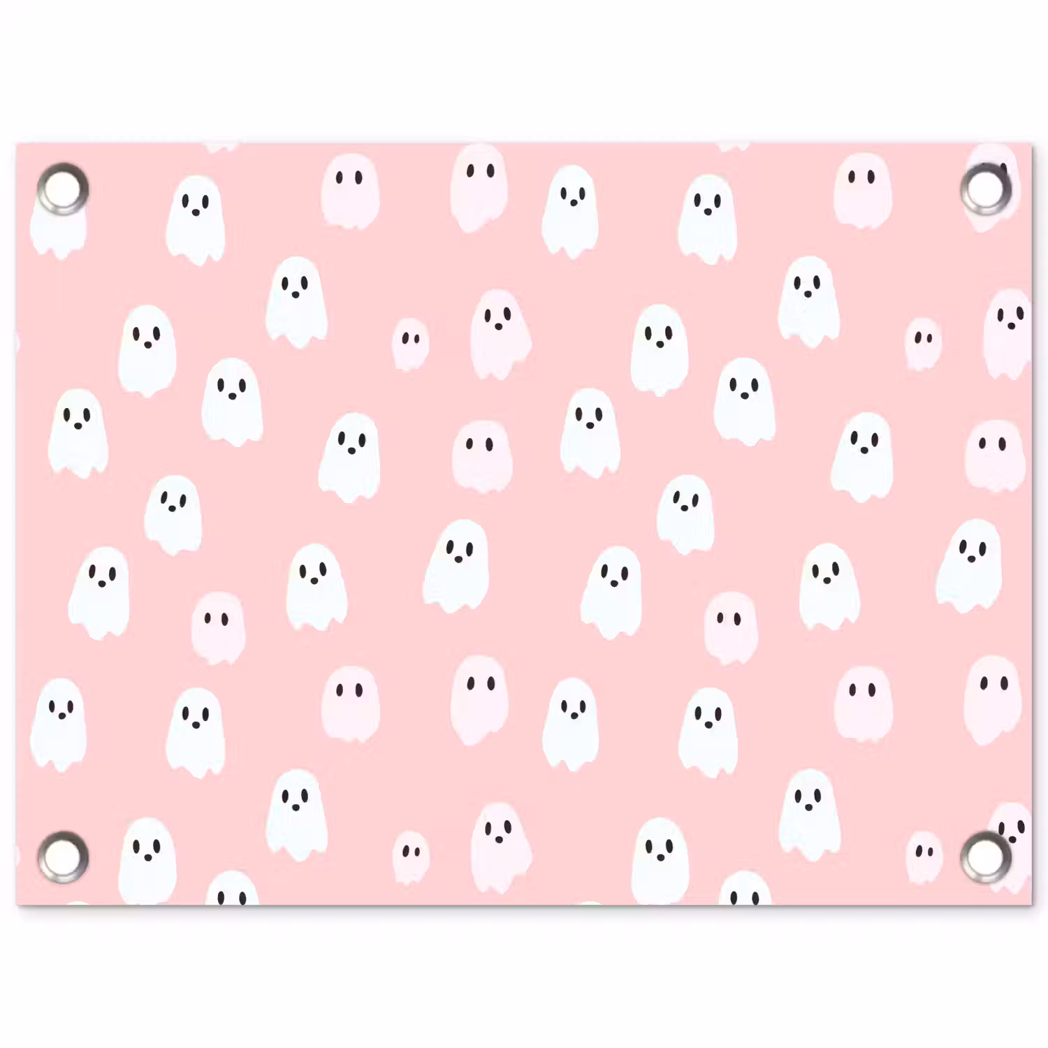 Spookjes - Patroon - Roze tuinposter los doek klein 239 -3d