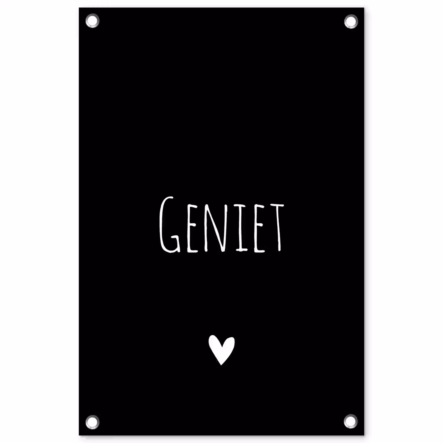 Spreuken - Geniet - Quotes tuinposter los doek klein -3d