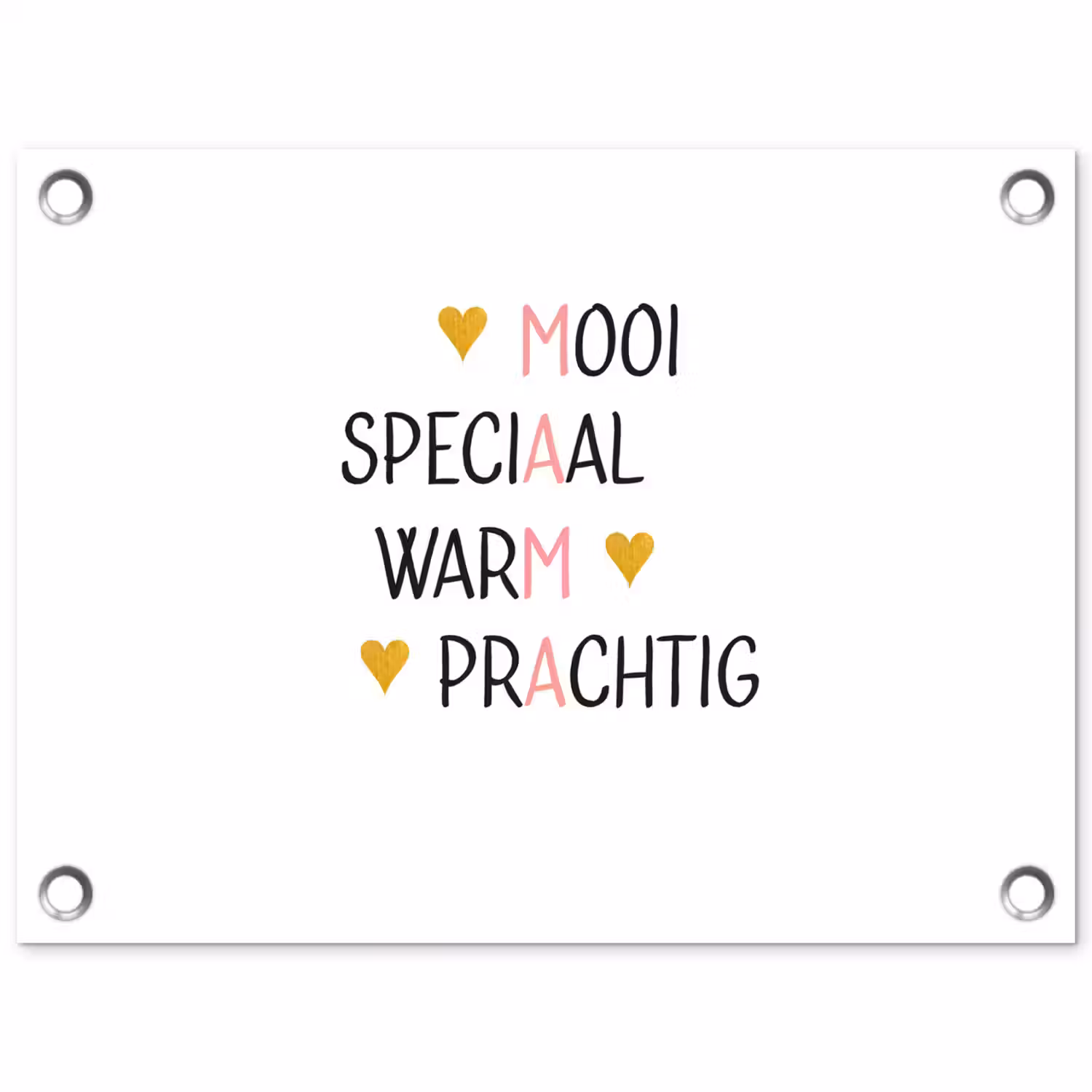 Spreuken - Mama - Quotes tuinposter los doek klein -3d