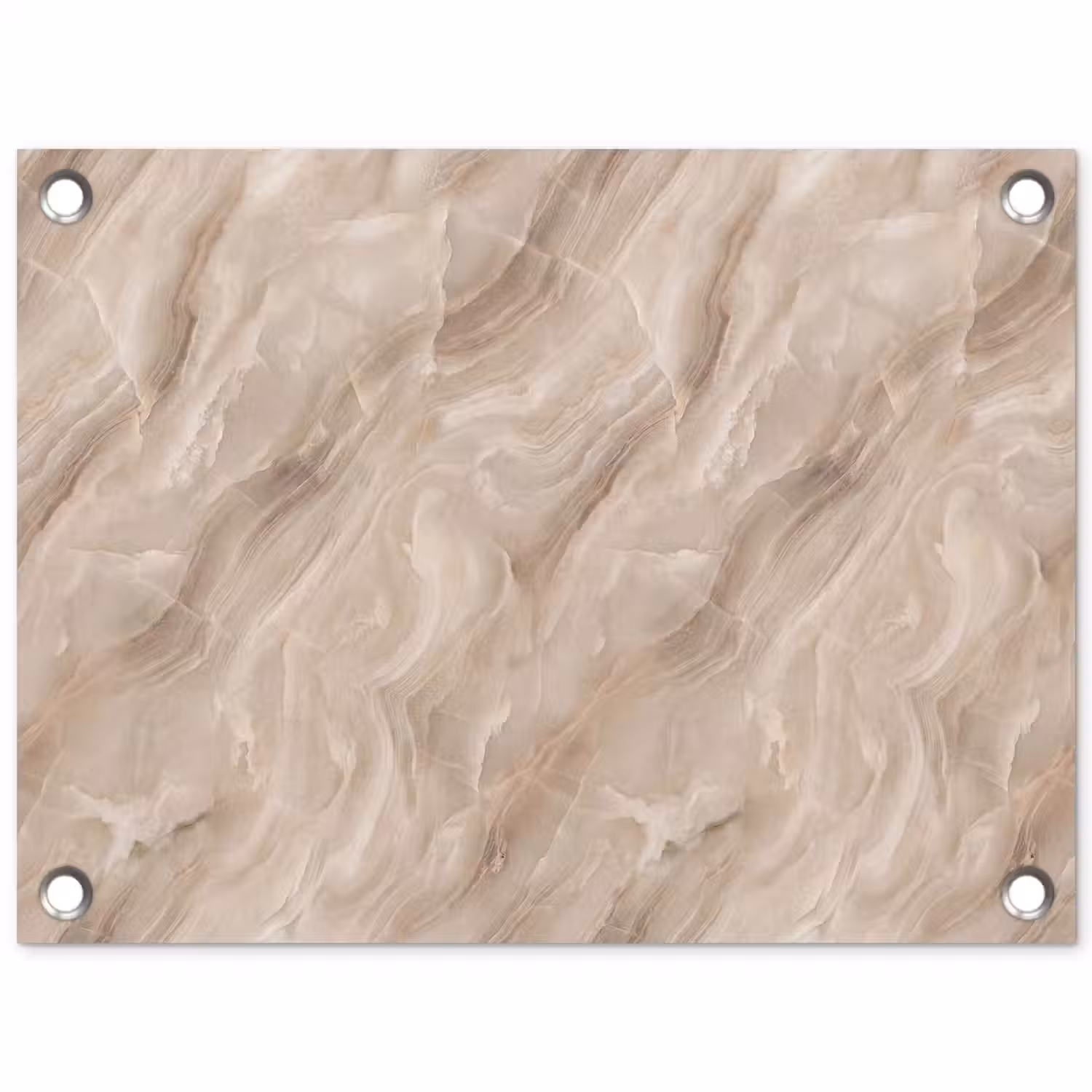 Steen - Golvend - Abstract - Beige tuinposter los doek klein -3d