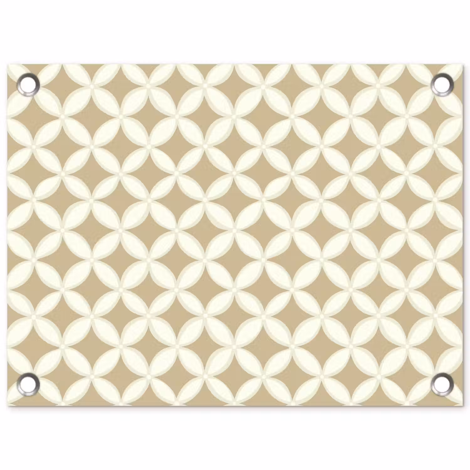 Symmetrisch - Motief - Beige tuinposter los doek klein 239 -3d