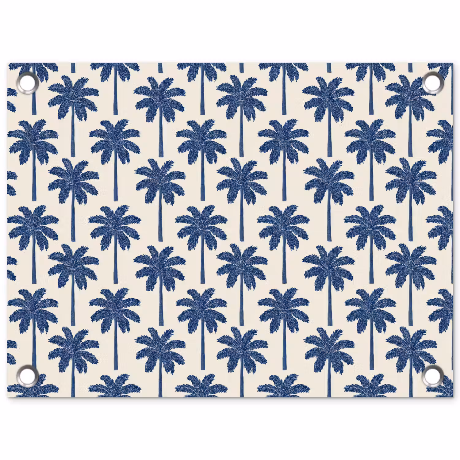 Symmetrisch - Palm - Blauw tuinposter los doek klein 239 -3d