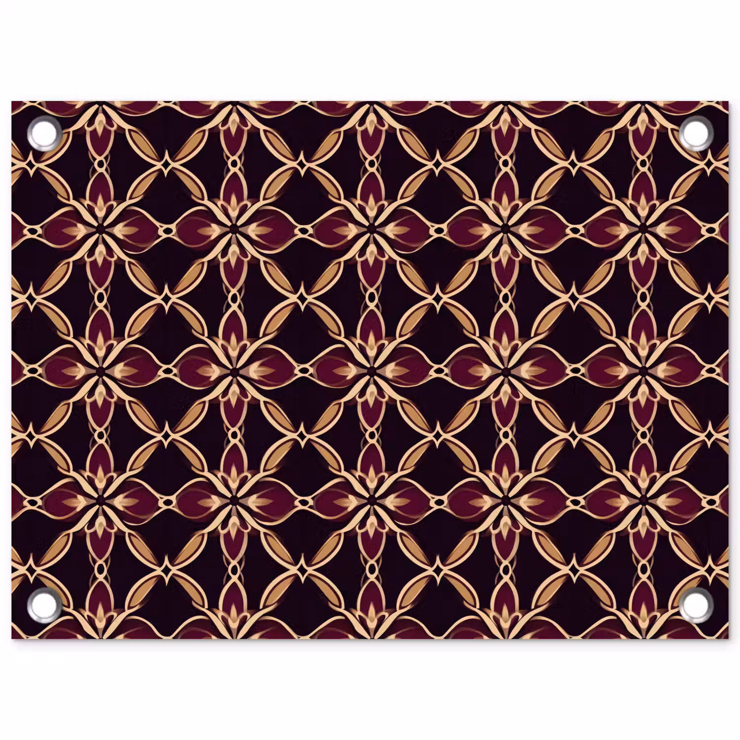Symmetrisch - Tegel - Burgundy tuinposter los doek klein 239 -3d