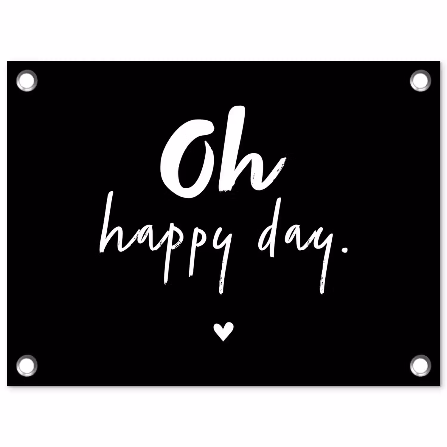 Tekst - Oh happy day - Zomer - Quotes tuinposter los doek klein -3d