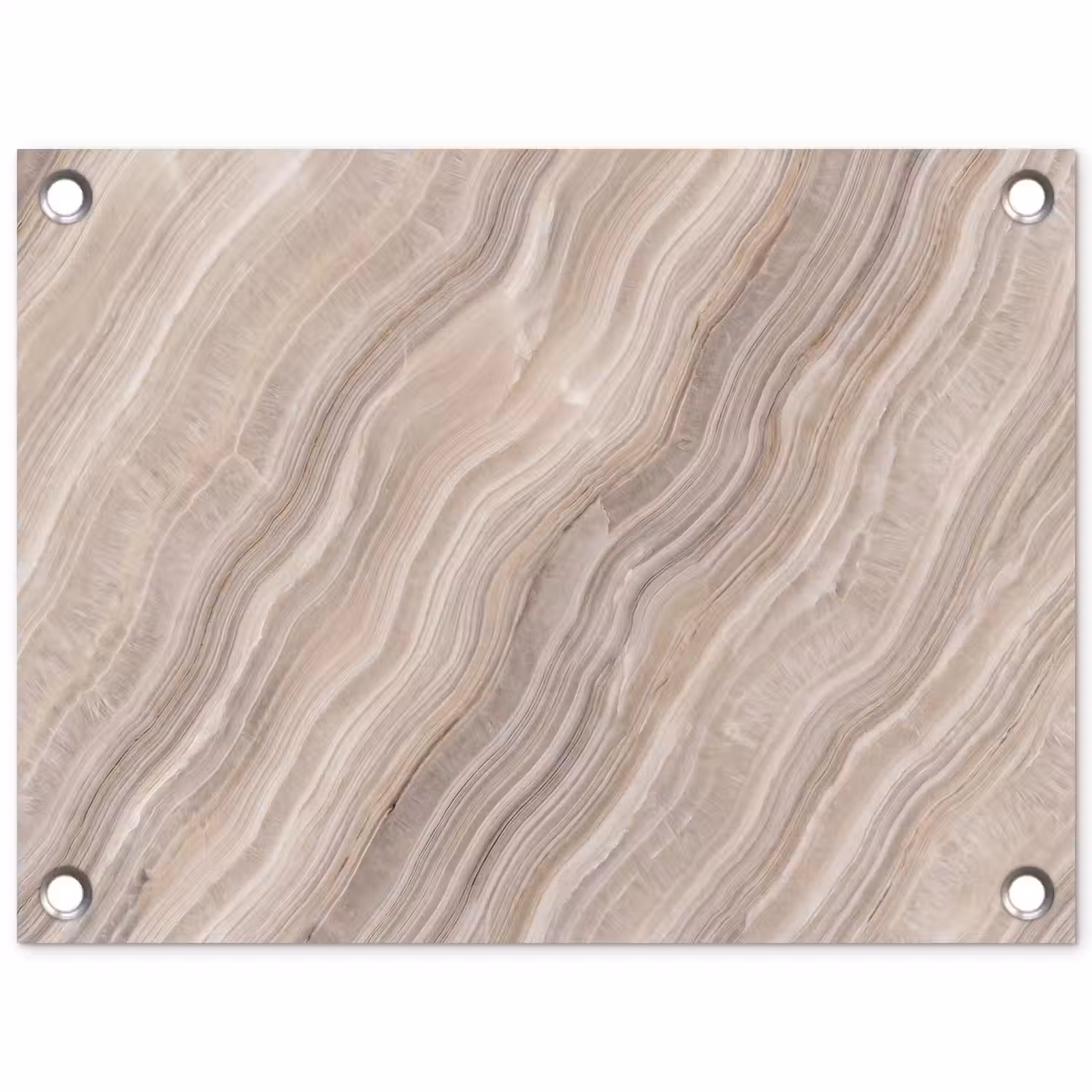 Textuur - Golvend - Abstract - Modern - Beige tuinposter los doek klein -3d