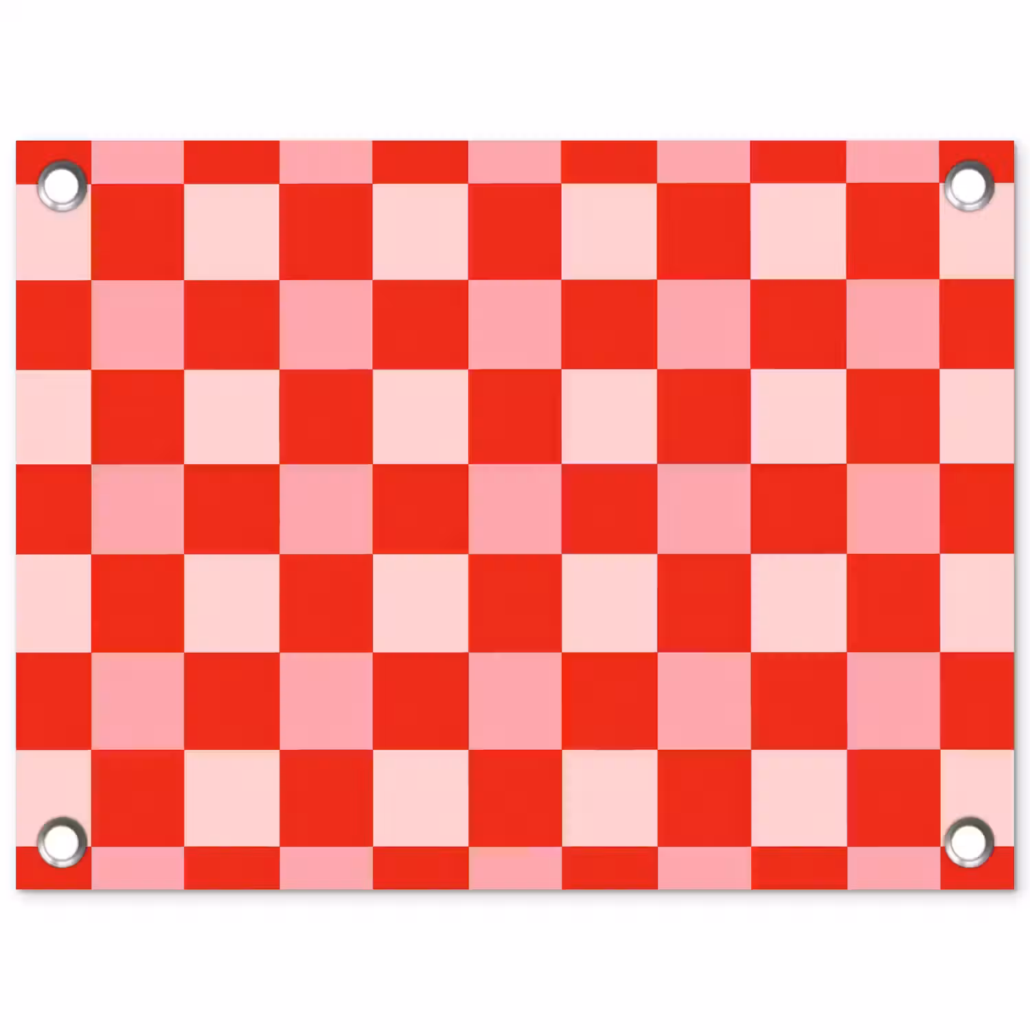 Vierkant - Klassiek - Rood tuinposter los doek klein 239 -3d