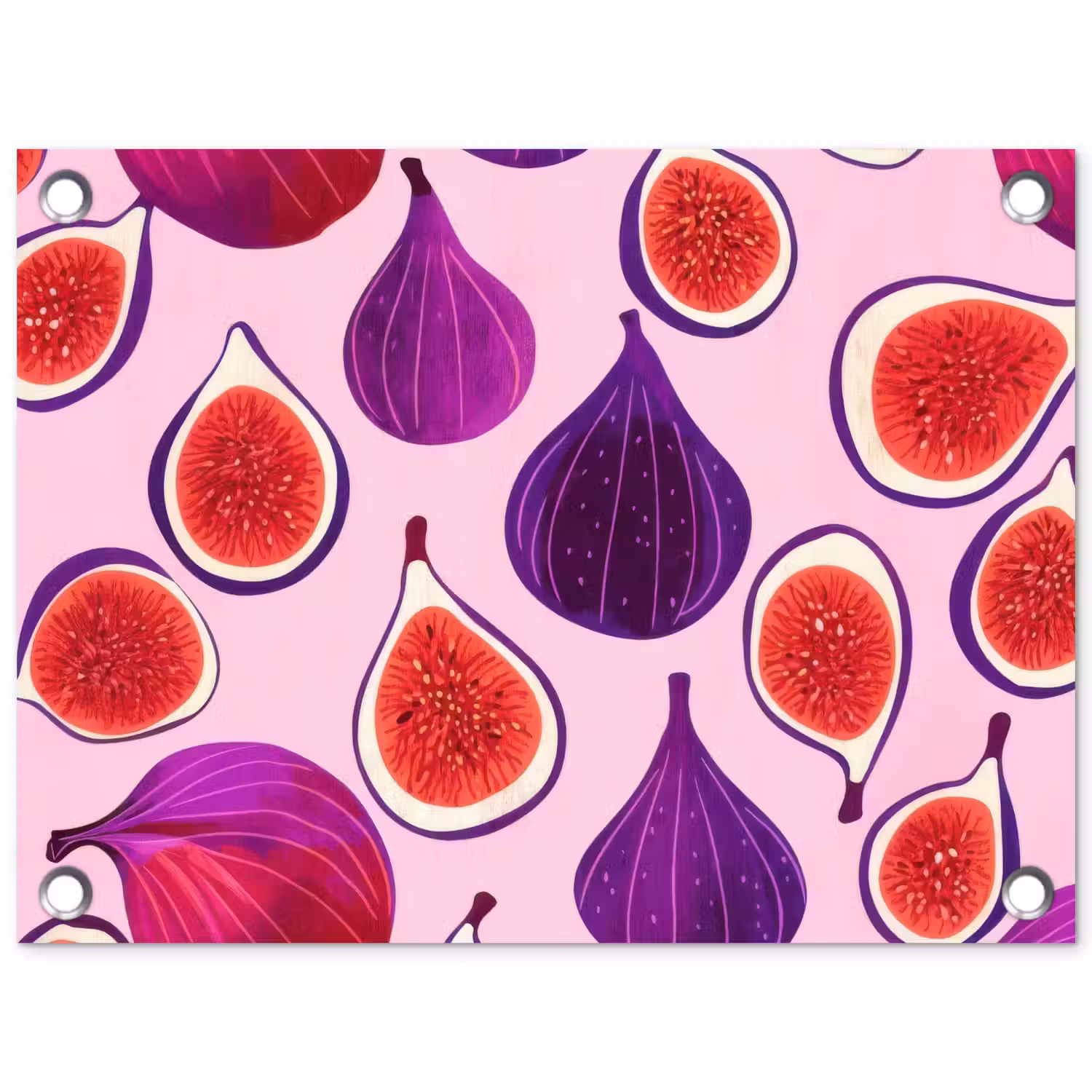 Vijgen - Roze - Paars tuinposter los doek klein -3d