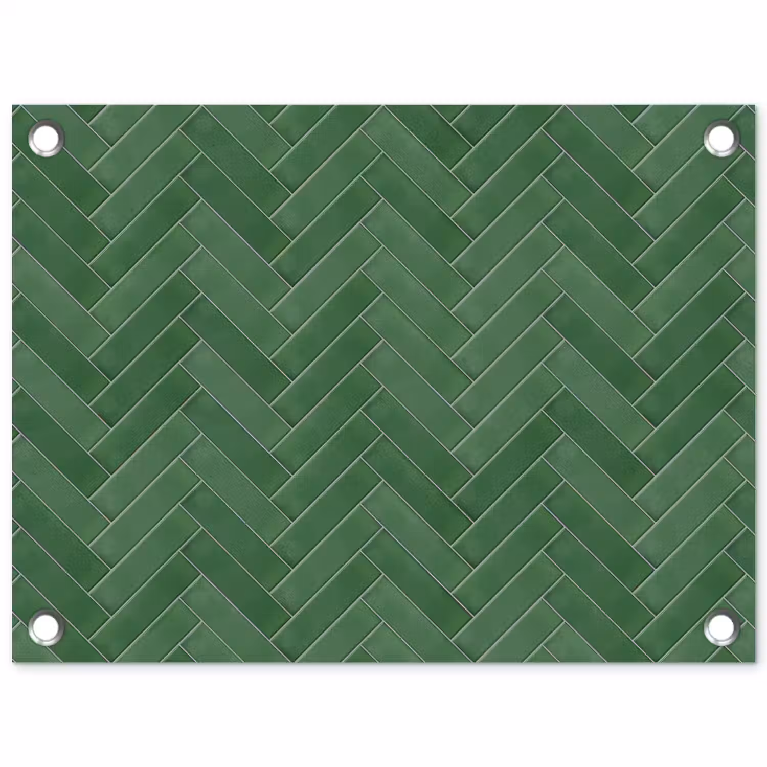 Visgraat - Wandtegel - Bosgroen tuinposter los doek klein 239 -3d