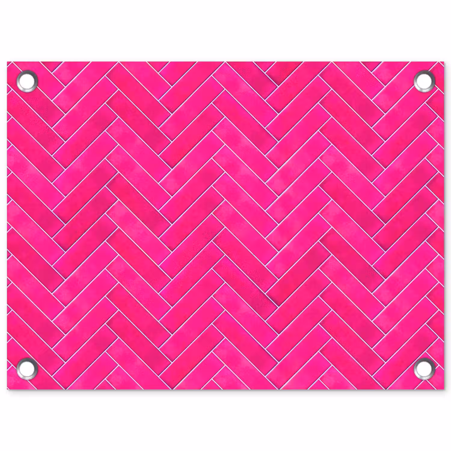 Visgraat - Wandtegel - Fuchsia - Roze tuinposter los doek klein 239 -3d