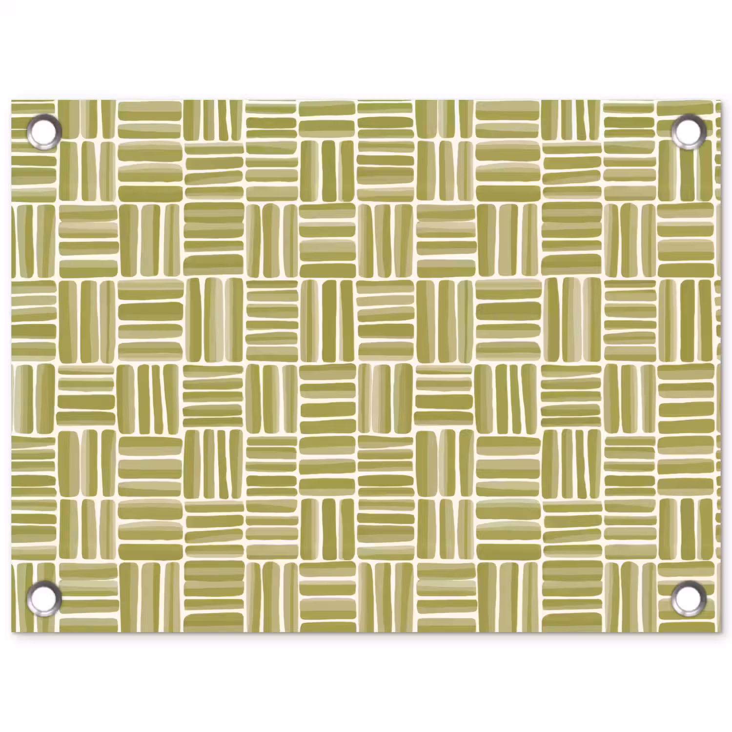 Vlecht - Patroon - Groen tuinposter los doek klein 239 -3d