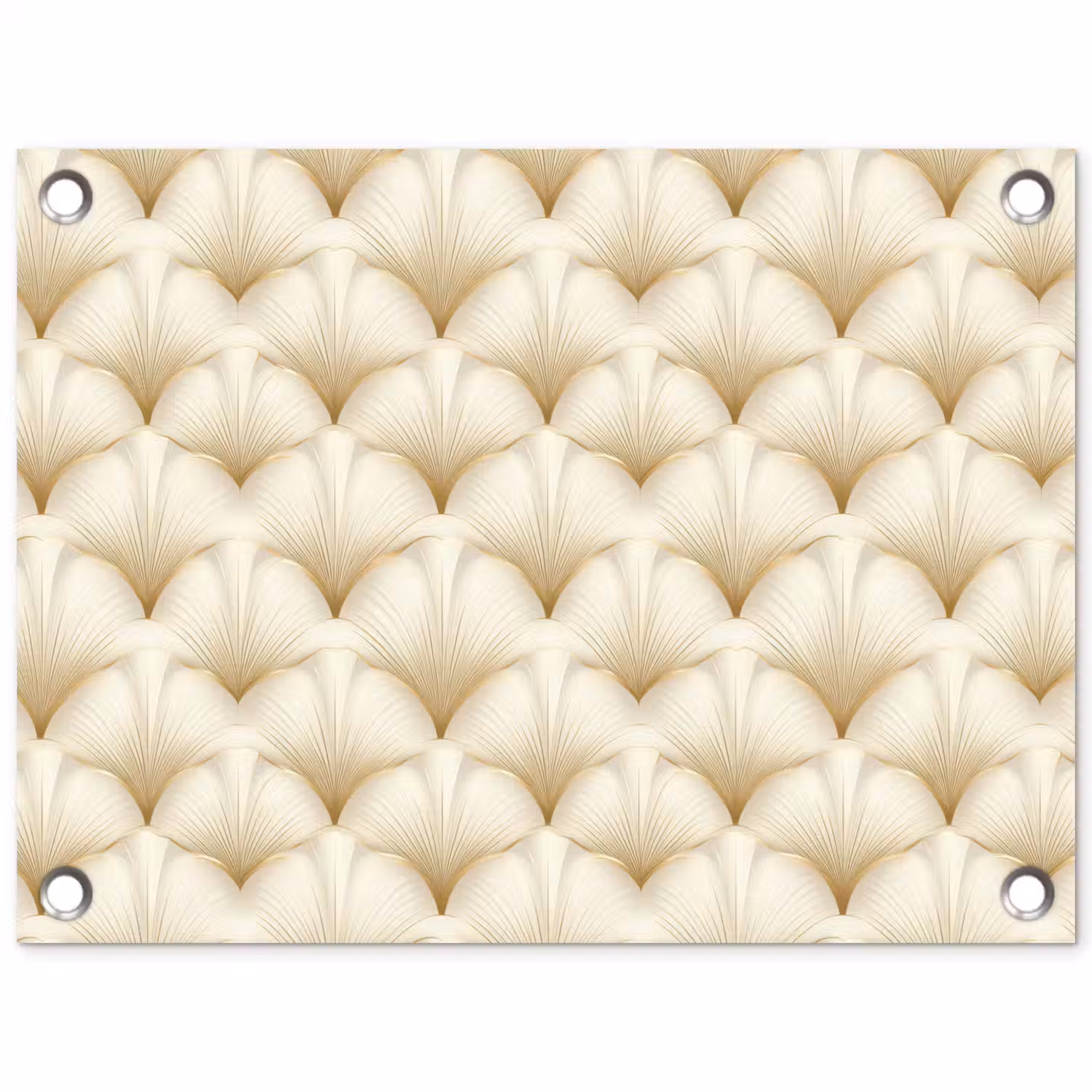 Waaier - Motief - Goud tuinposter los doek klein 239 -3d