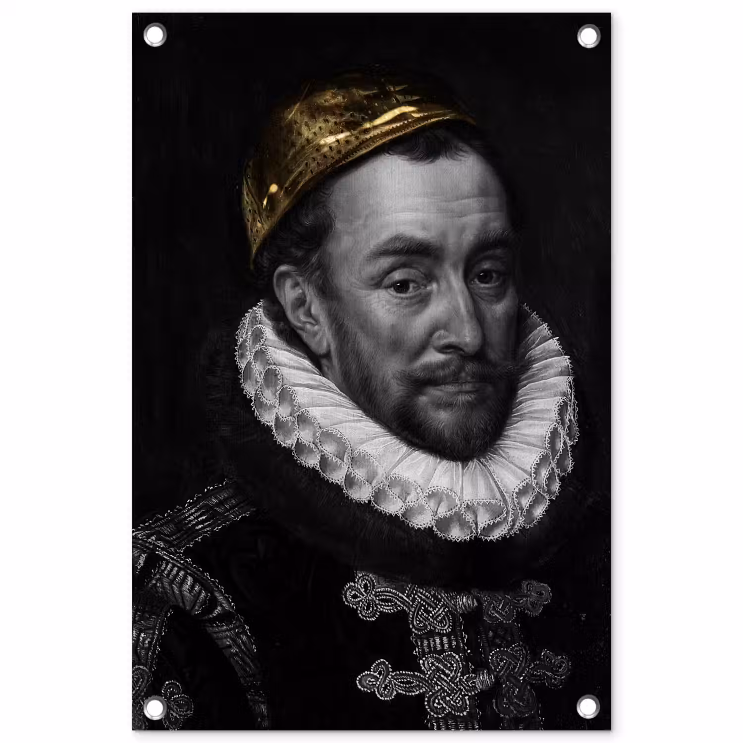 Willem van Oranje - Adriaen Thomasz - Goud tuinposter los doek klein -3d
