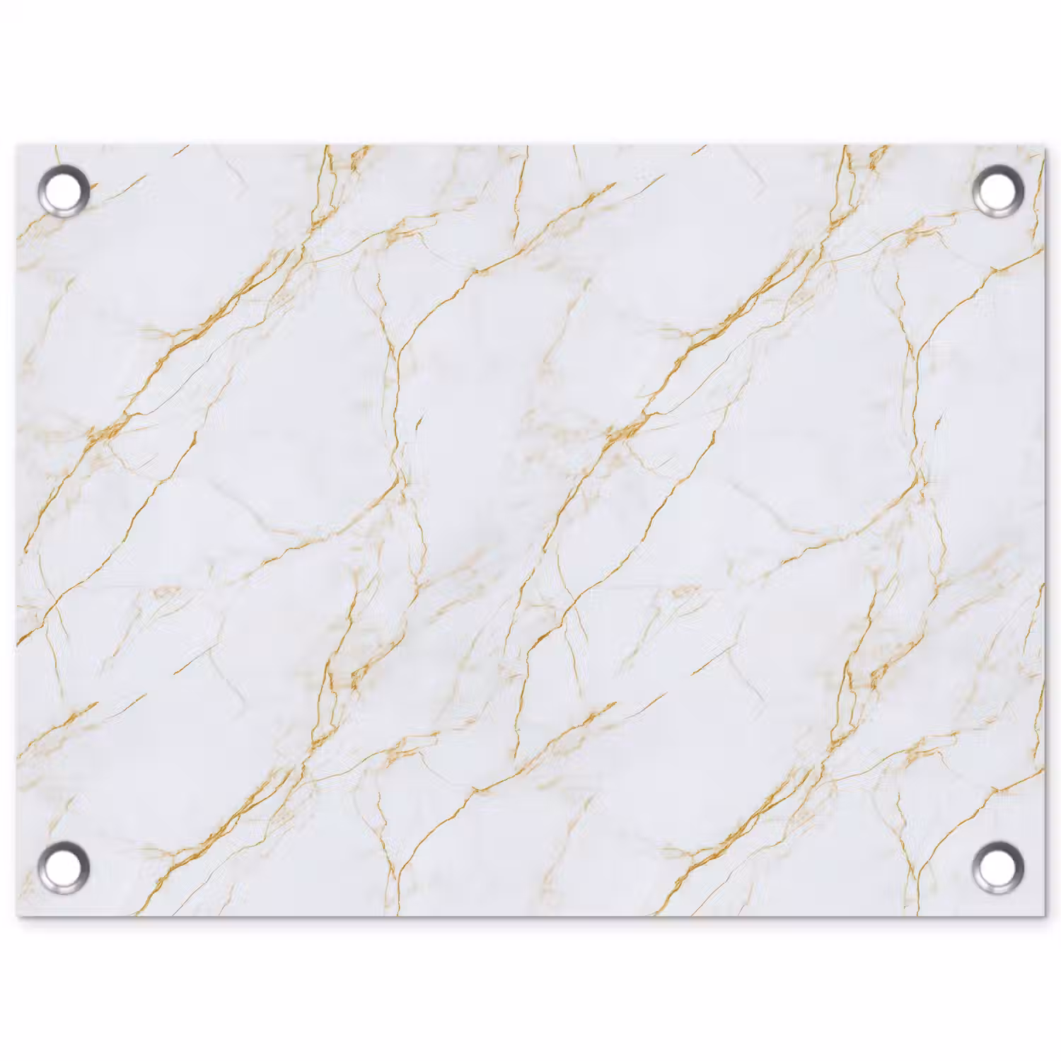 Wit - Marmer - Goud - Luxueus tuinposter los doek klein 239 -3d