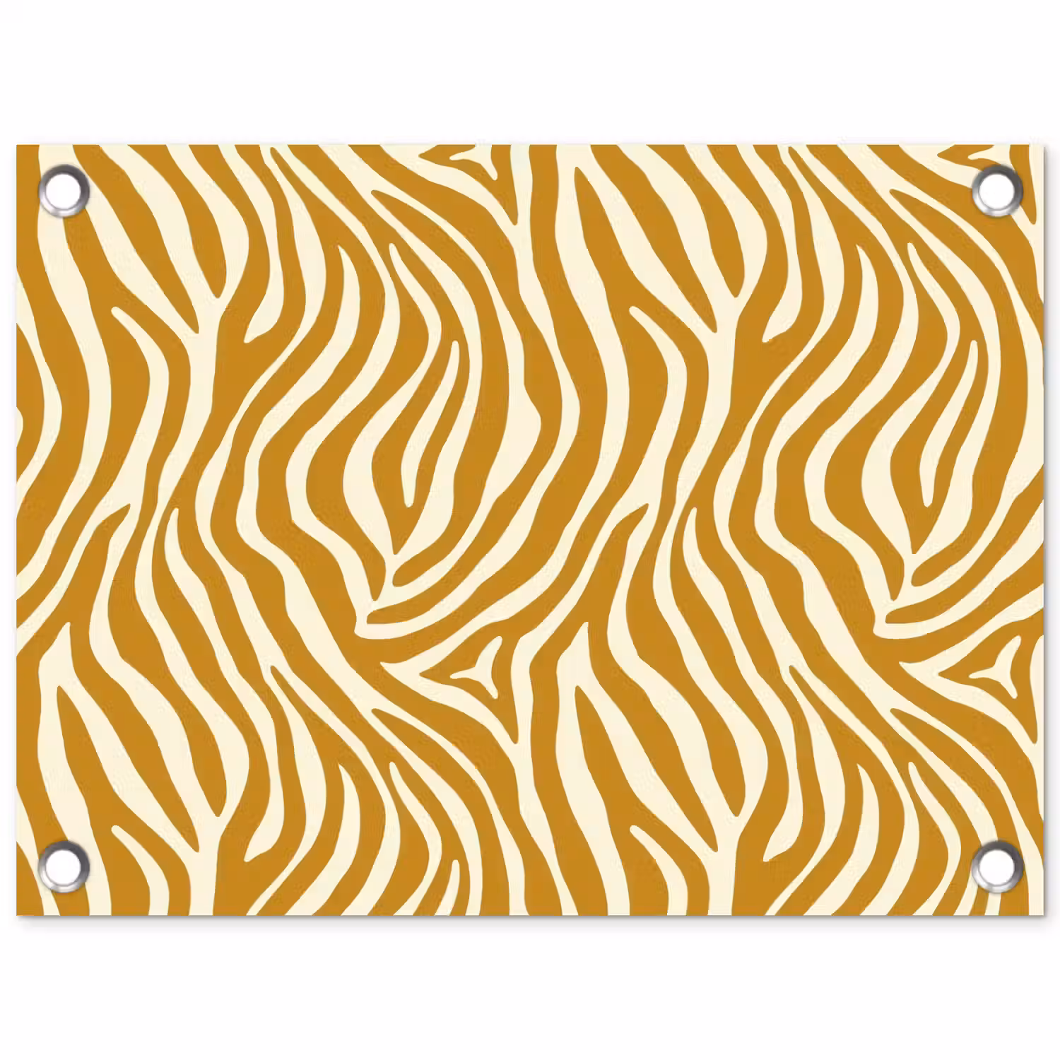 Zebra - Klassiek - Oker - Geel tuinposter los doek klein 239 -3d