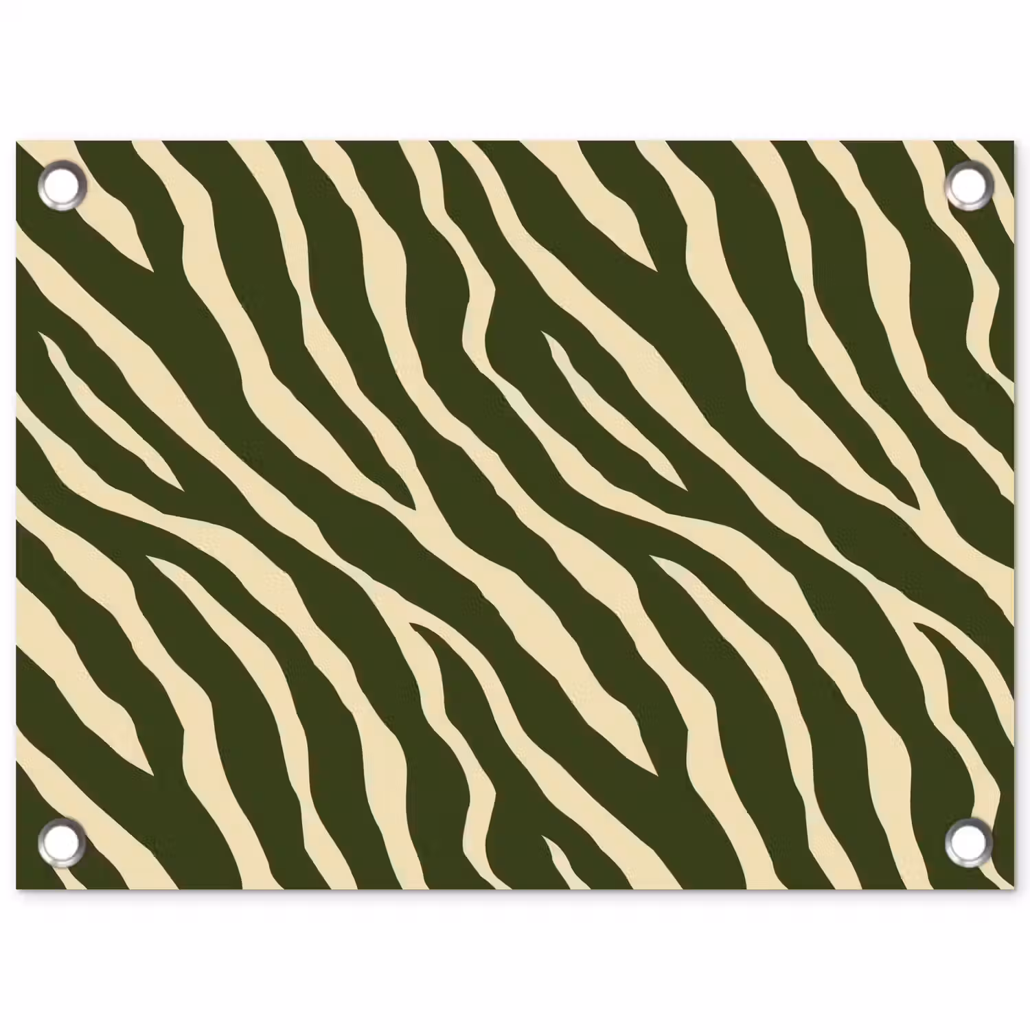 Zebra - Patroon - Groen tuinposter los doek klein 239 -3d