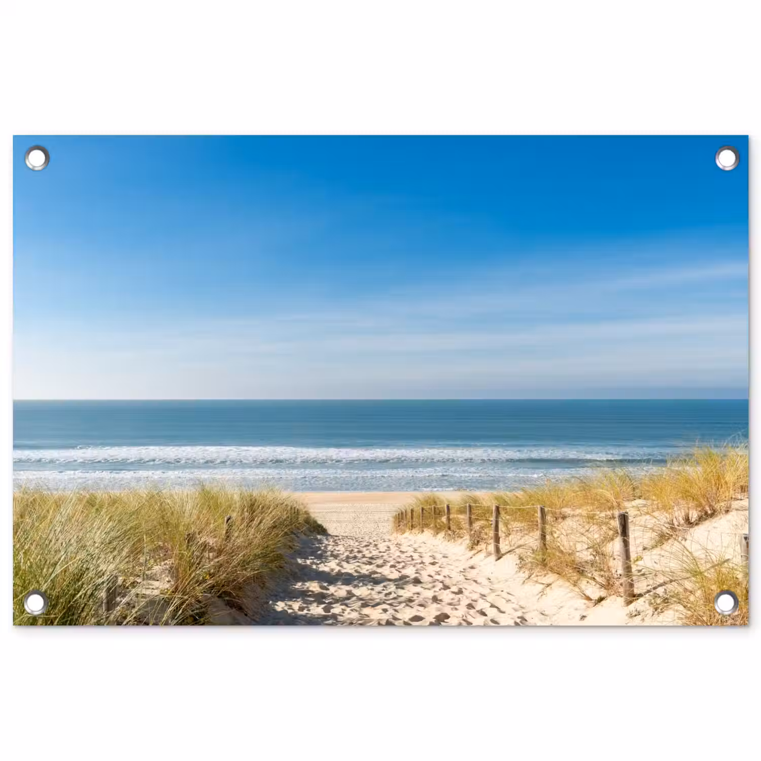 Zomerse Stranddag tuinposter los doek klein -3d