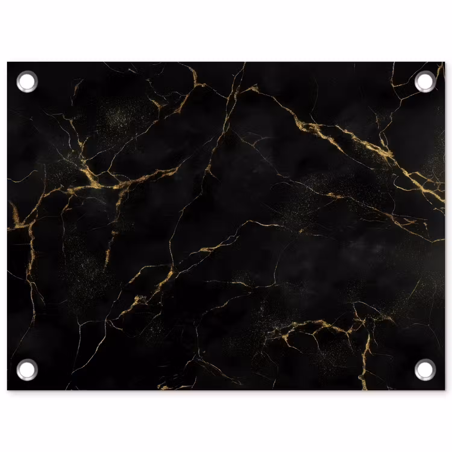 Zwart marmer - Gouden aders - Klassiek tuinposter los doek klein -3d