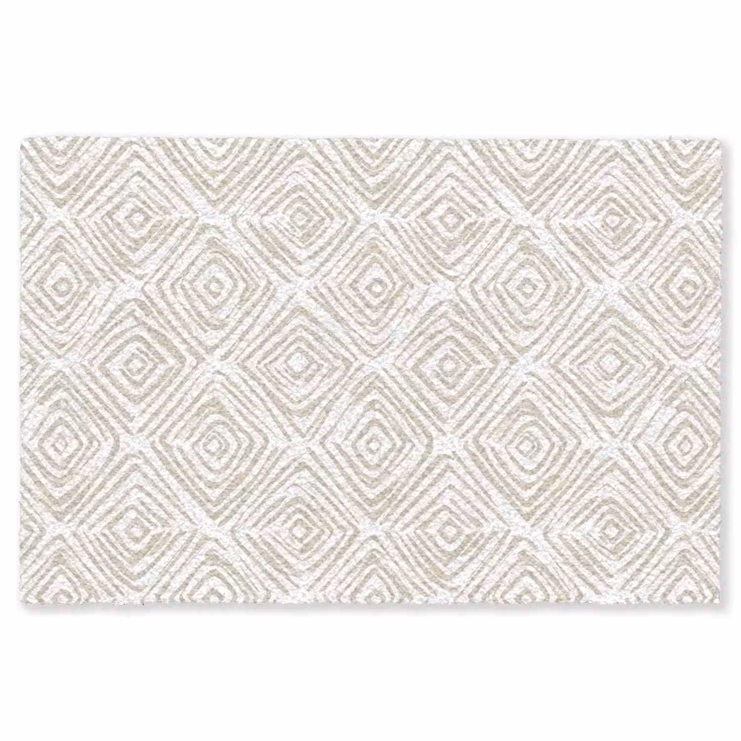 Abstract - Ruit - Beige Vloerkleed Rechthoek klein 1091 -3d